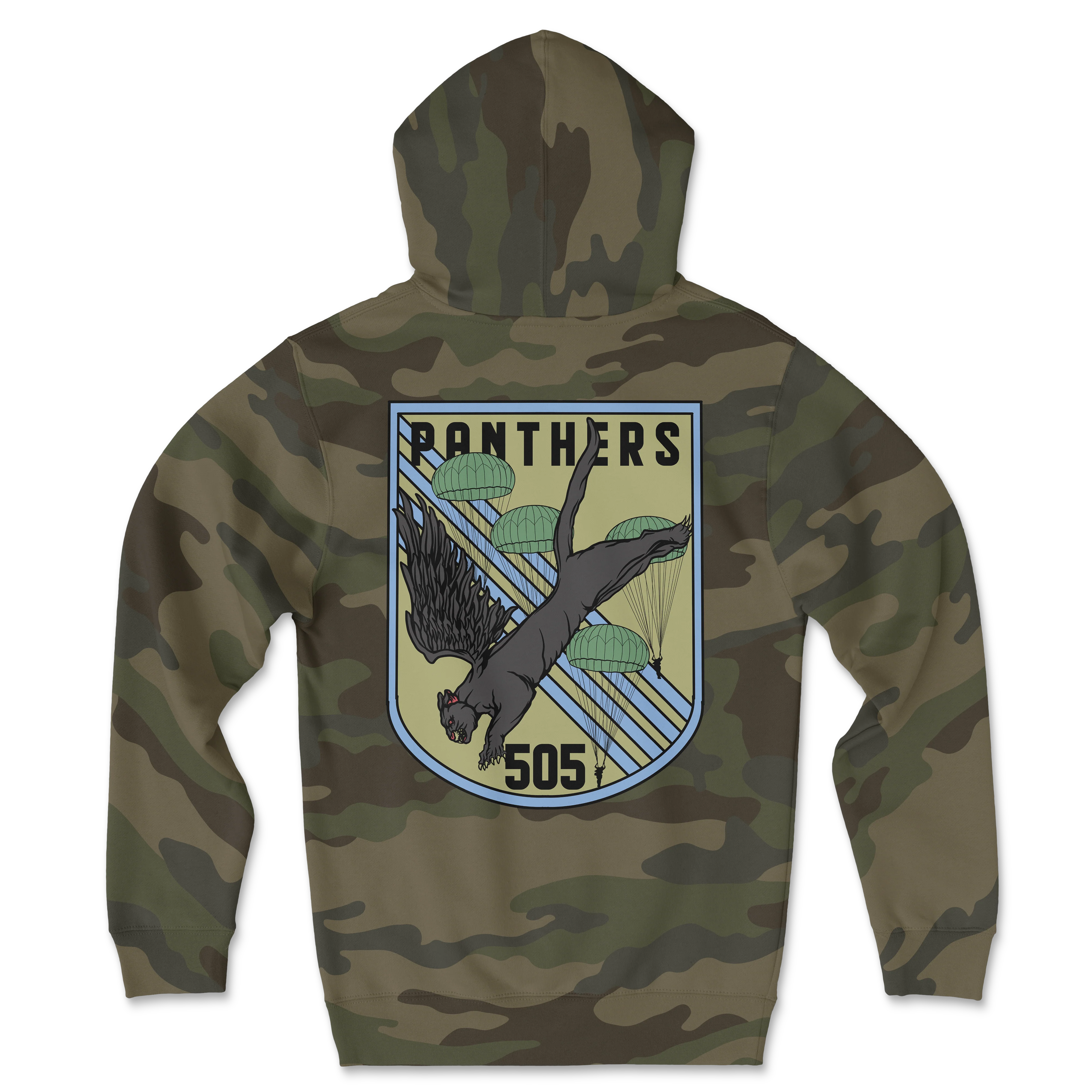 505th Panthers Remastered Camo Hoodie - Image 3