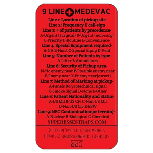 9 Line MedEvac Decal - U.S. Military Truncated Medical Evacuation Reference Sticker & CPR - Image 3