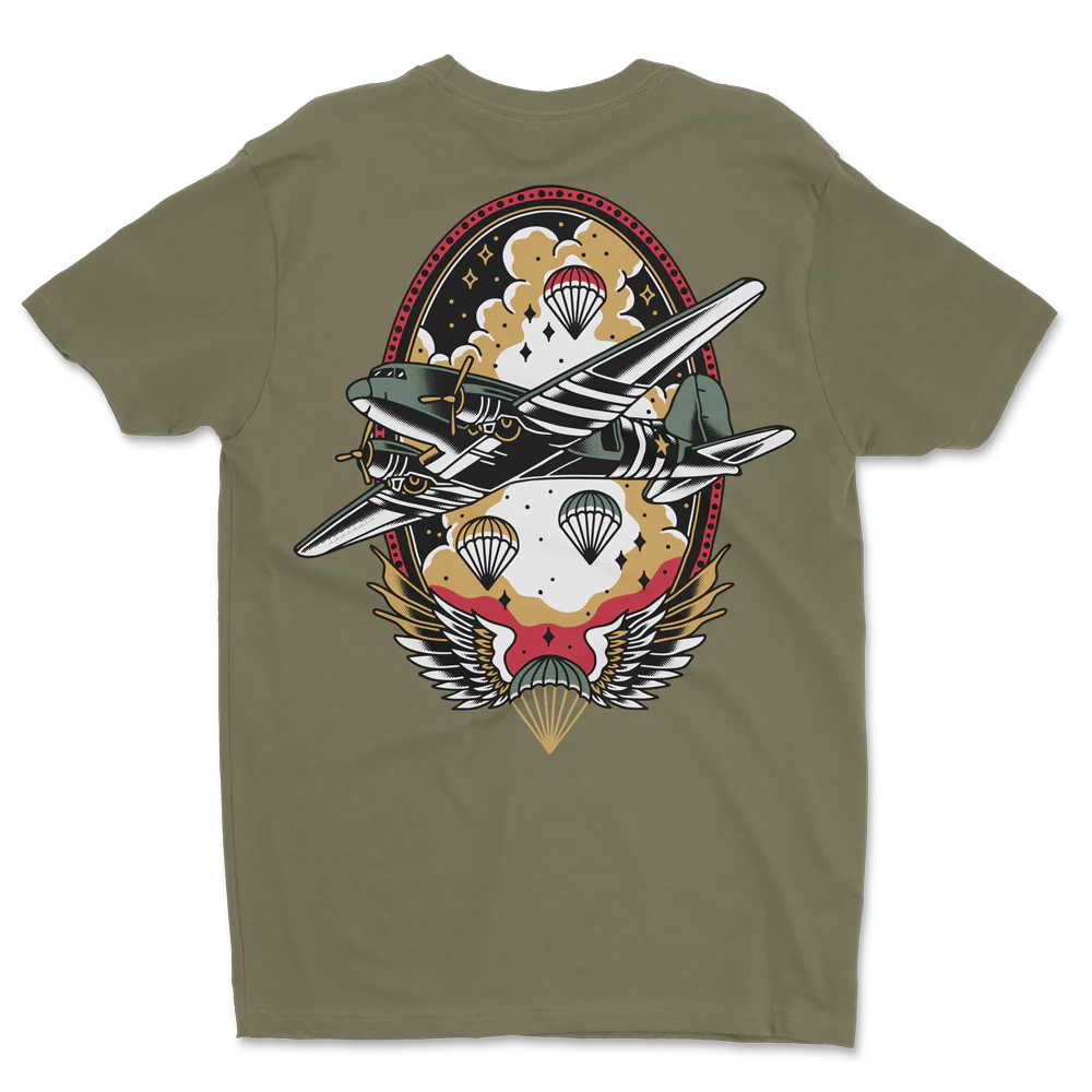 Airborne Traditional Shirt Military Green - Image 2