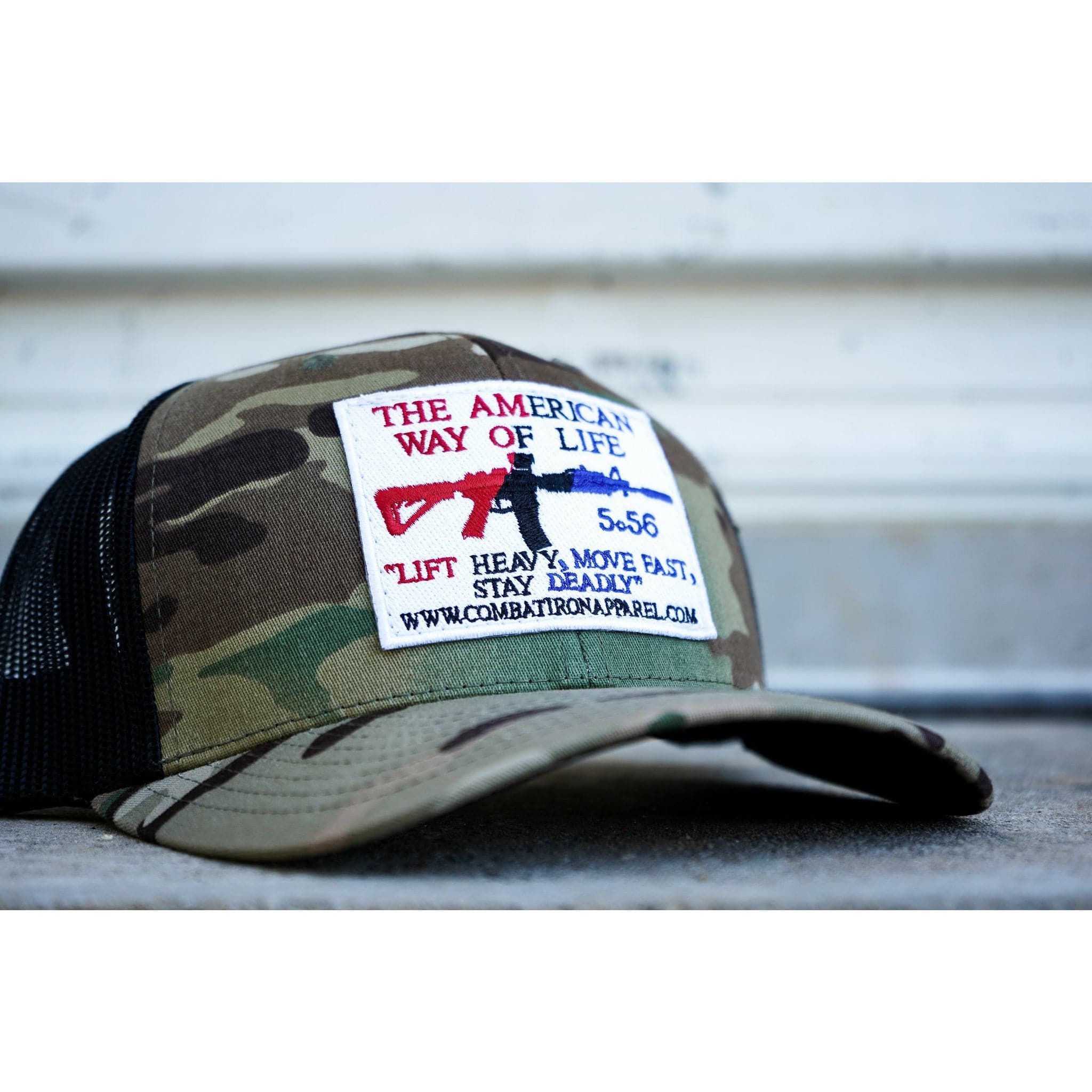 American Way Of Life White Patch Snapback Hat - Image 4