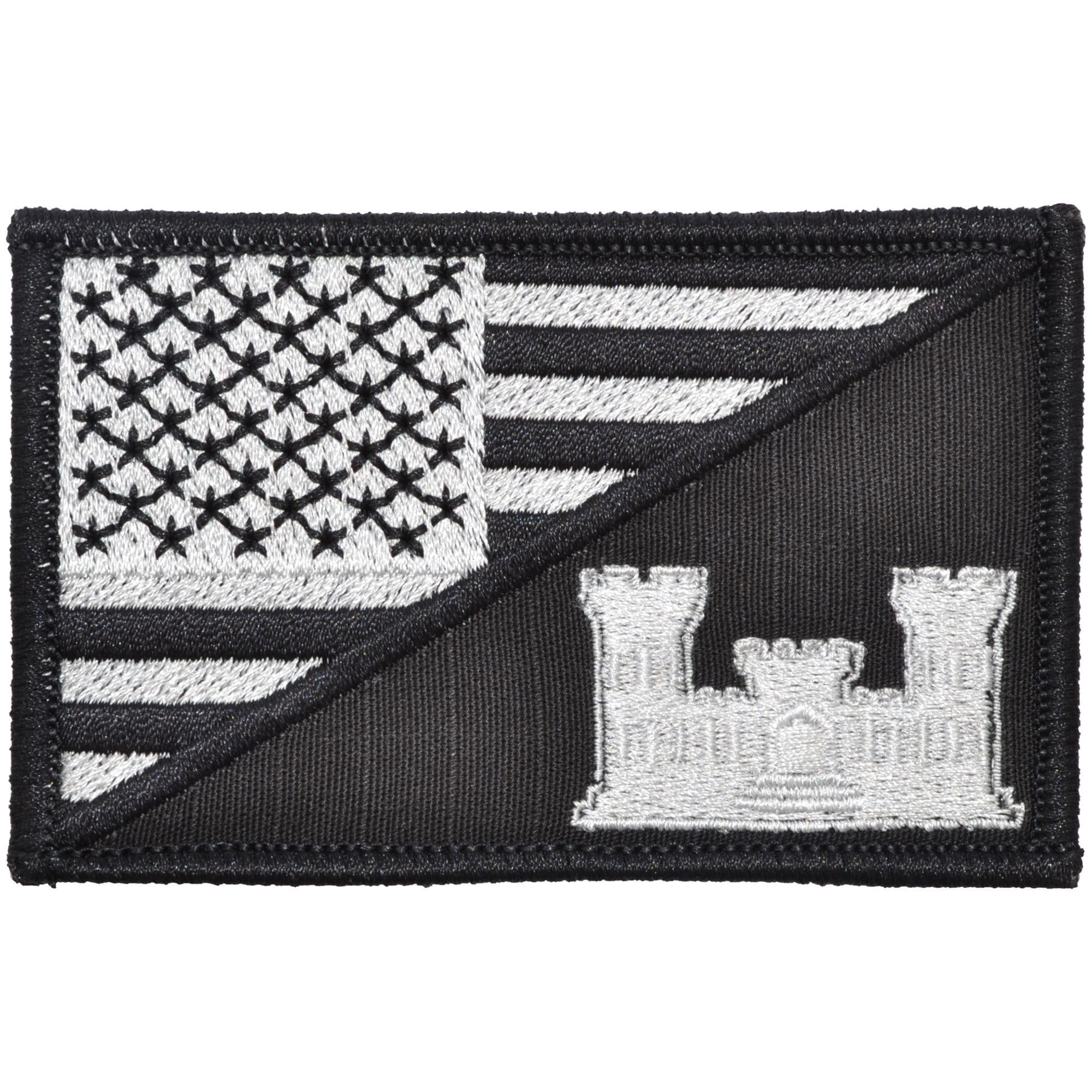 Army Engineer Castle USA Flag - 2.25x3.5 Patch - Image 2