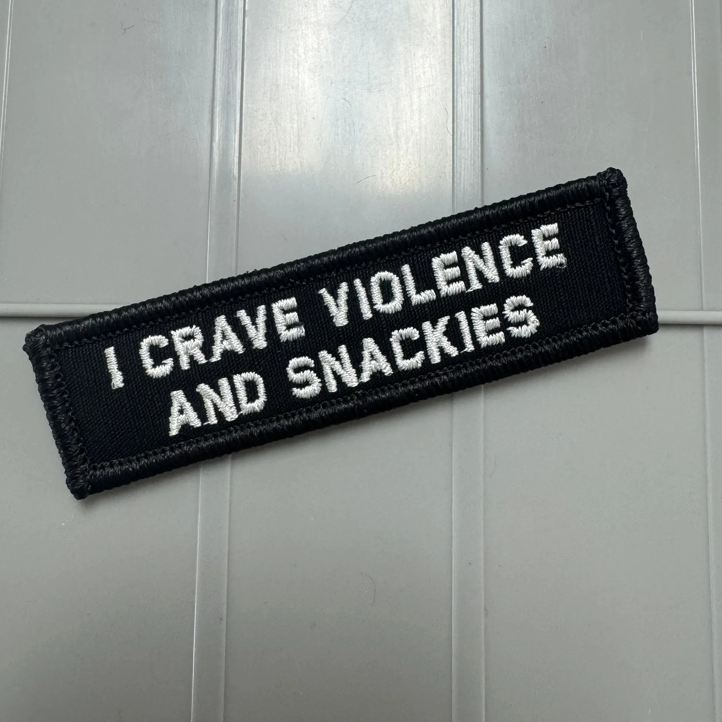 As Seen on Socials - I Crave Violence and Snackies - 1x3.75 Patch - Multiple Variants - Image 4
