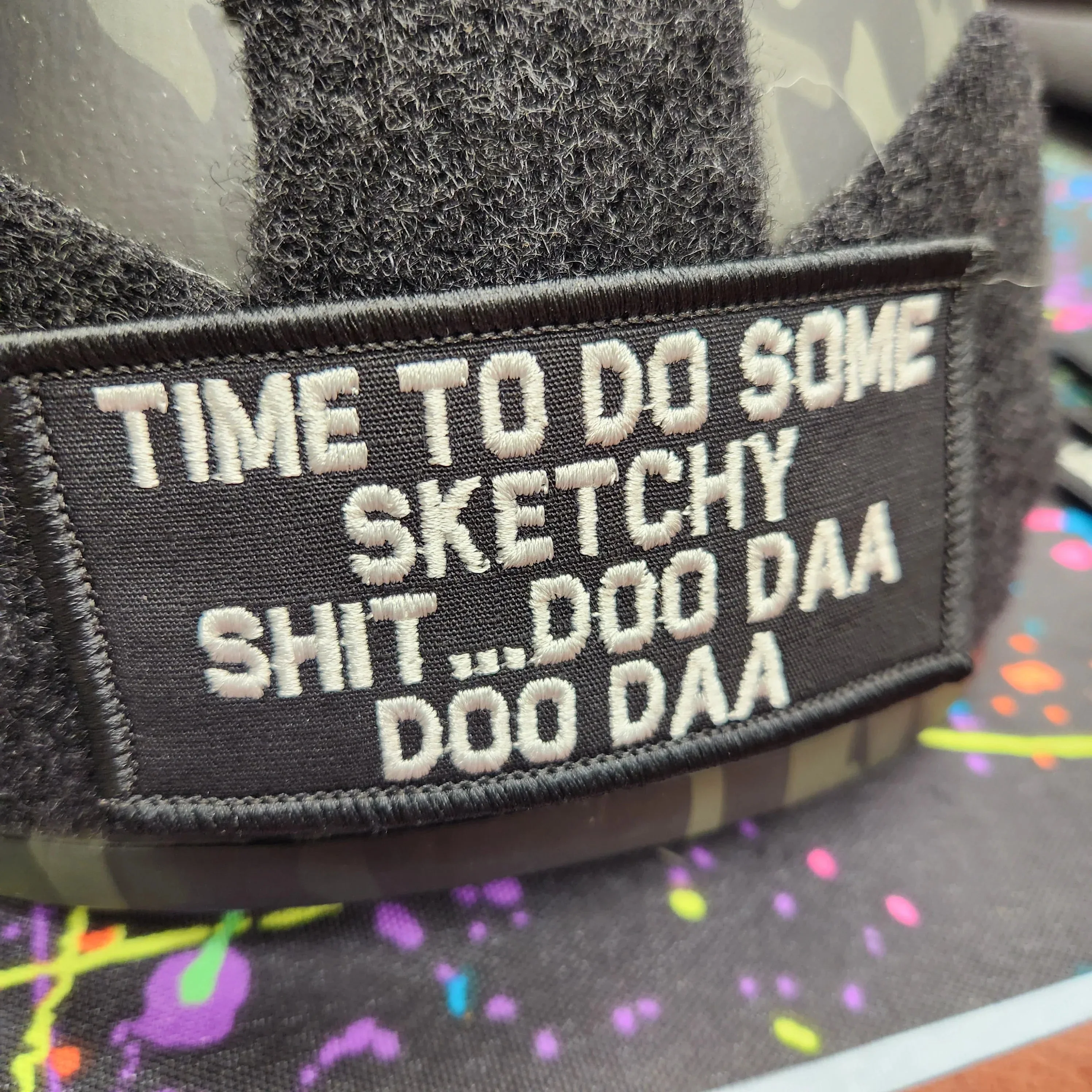 As Seen on Socials - Time To Do Some Sketchy Shit ... Doo Daa Doo Daa - 2x4 Patch - Multiple Variants - Image 2