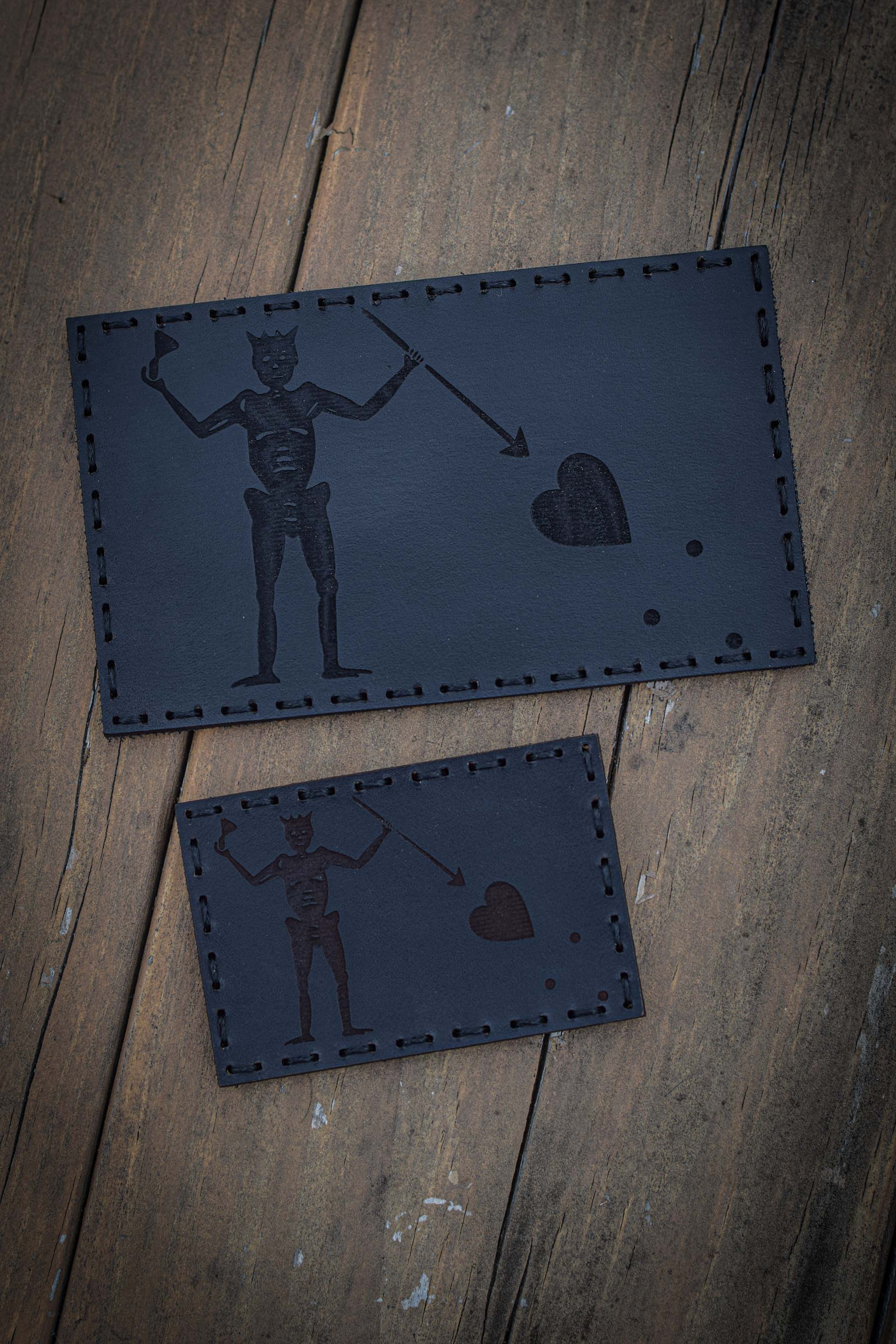 Black Beards Flag Leather Patch - Image 2