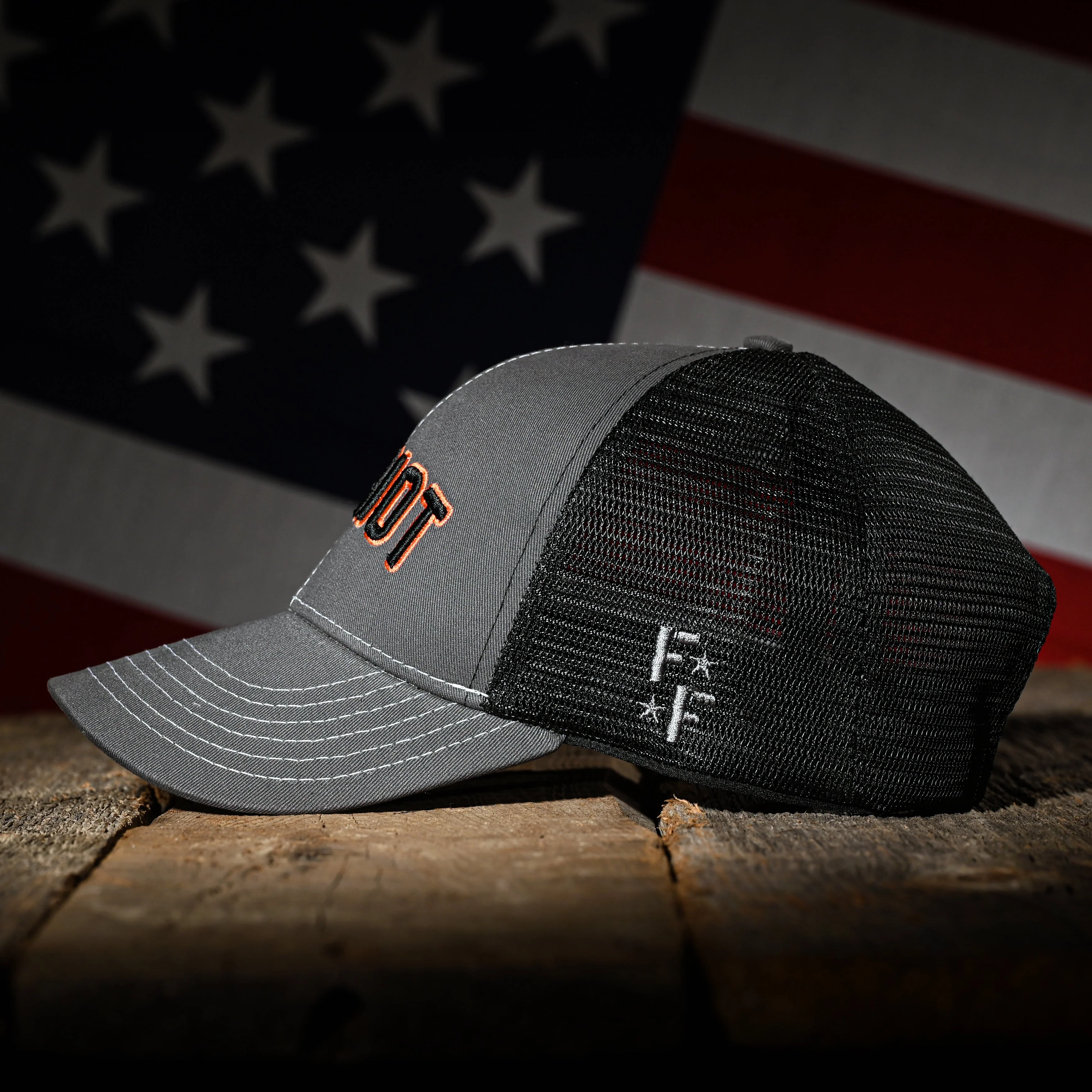 Charcoal & Black "Patriot" Trucker Hat - Image 5