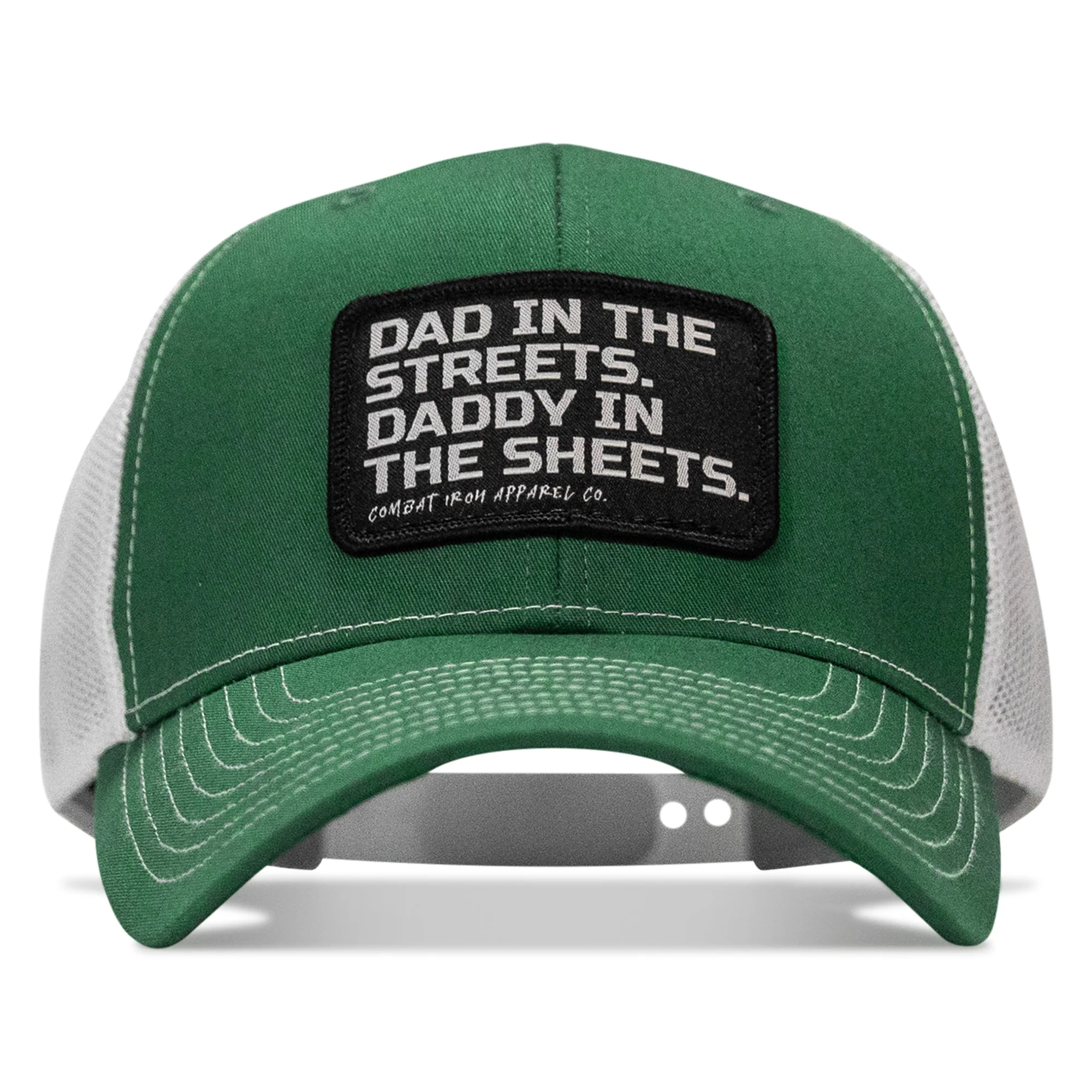 Dad In The Streets. Daddy In The Sheets. Black Patch Snapback Hat - Image 33