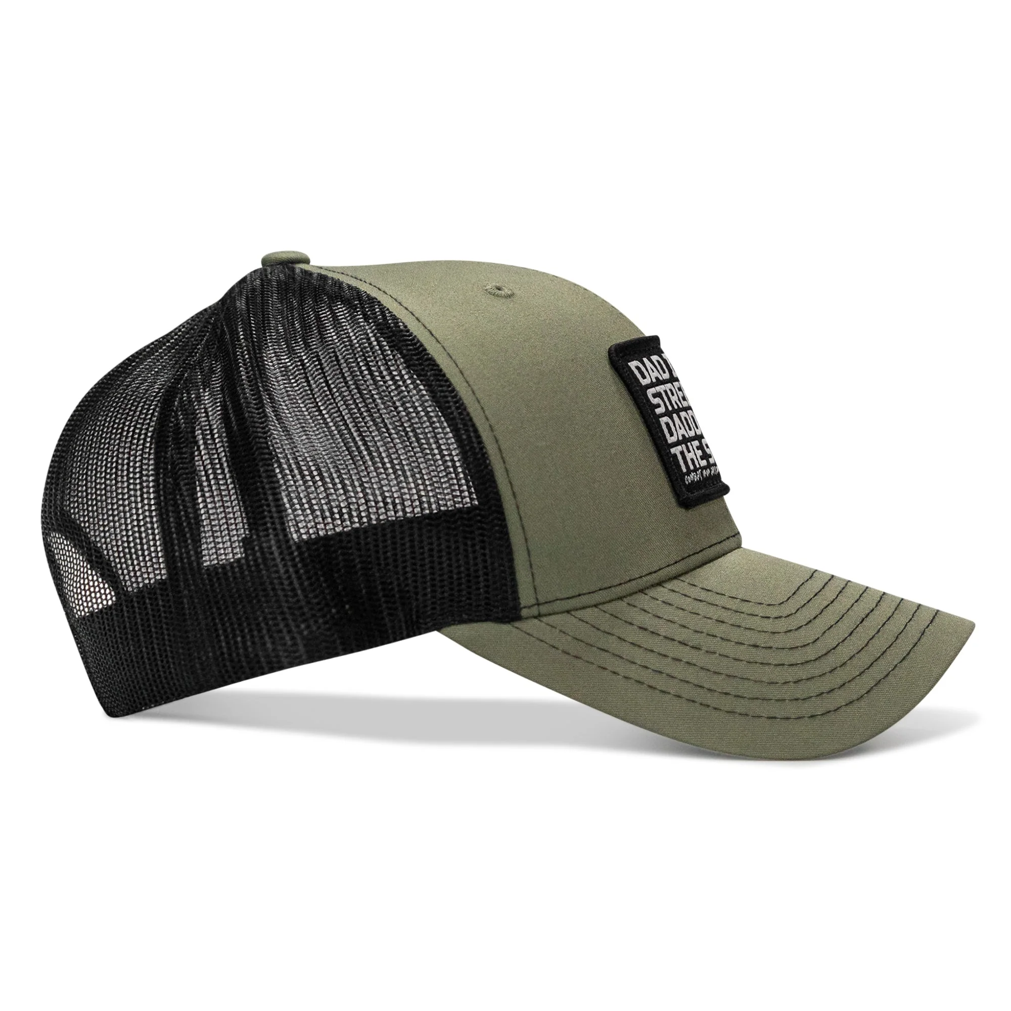 Dad In The Streets. Daddy In The Sheets. Black Patch Snapback Hat - Image 42