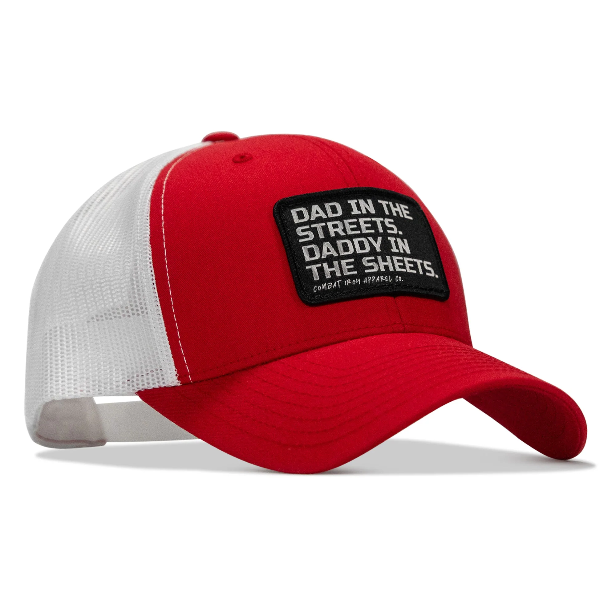 Dad In The Streets. Daddy In The Sheets. Black Patch Snapback Hat - Image 50
