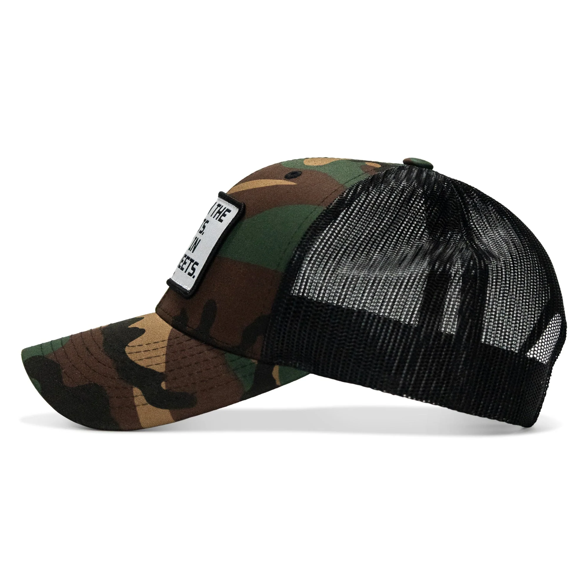 Dad In The Streets. Daddy In The Sheets. White Patch Snapback Hat - Image 11