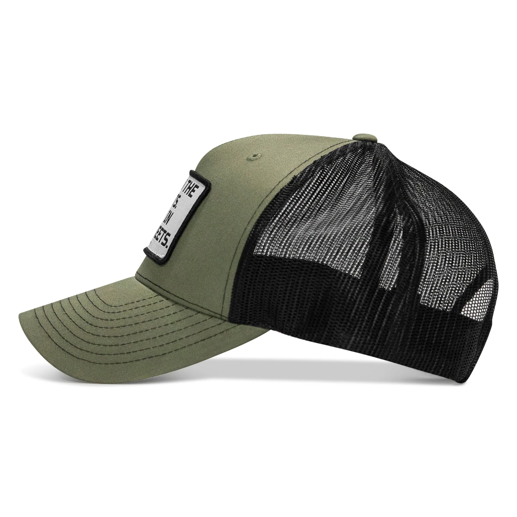 Dad In The Streets. Daddy In The Sheets. White Patch Snapback Hat - Image 16