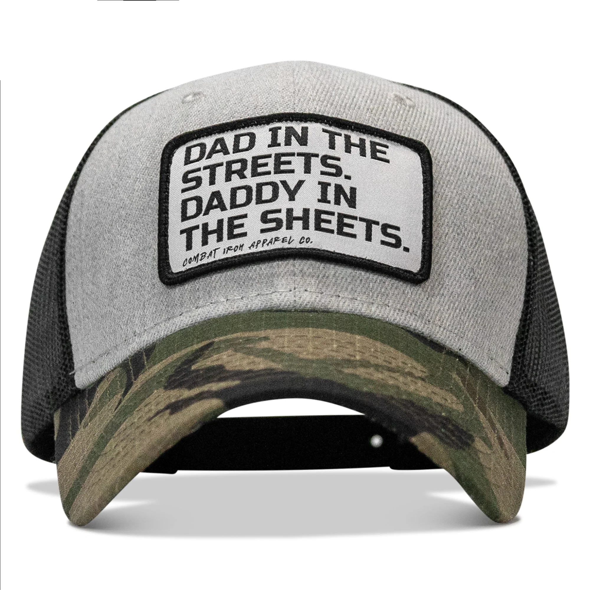 Dad In The Streets. Daddy In The Sheets. White Patch Snapback Hat - Image 33