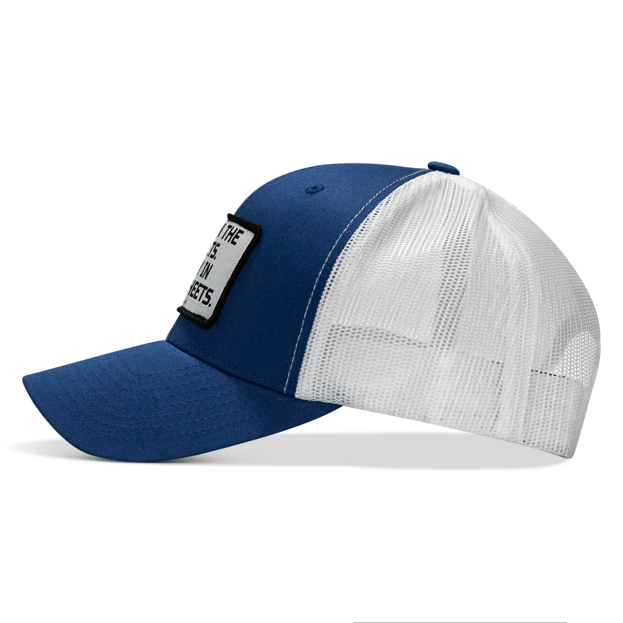 Dad In The Streets. Daddy In The Sheets. White Patch Snapback Hat - Image 50