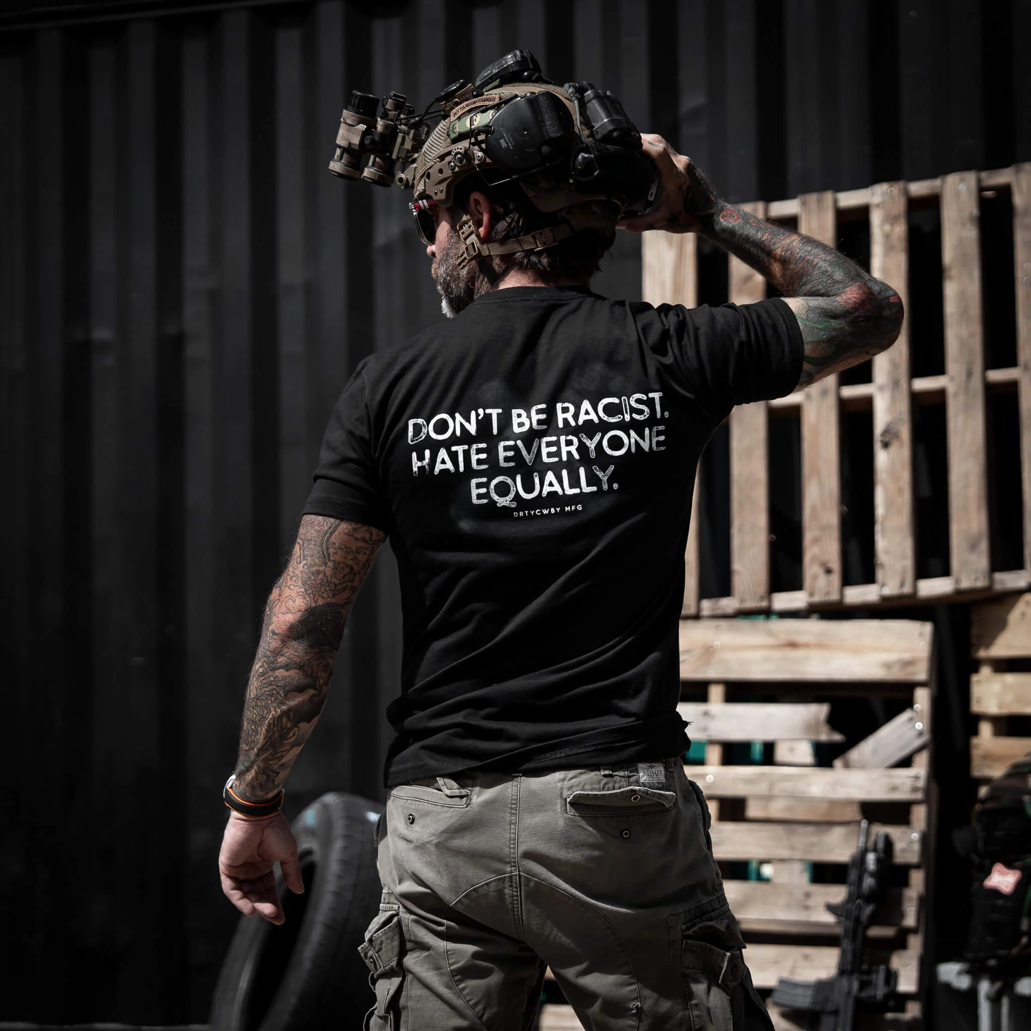 Don't Be Racist. Hate Everyone Equally Men's T-Shirt - Image 2