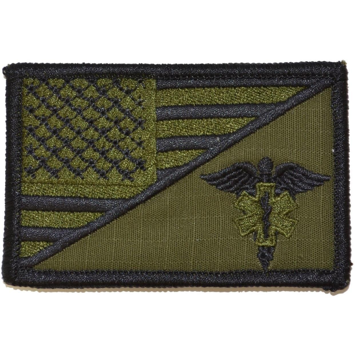 EMT CADUCEUS STAR OF LIFE USA FLAG TACTICAL PATCH - Image 4