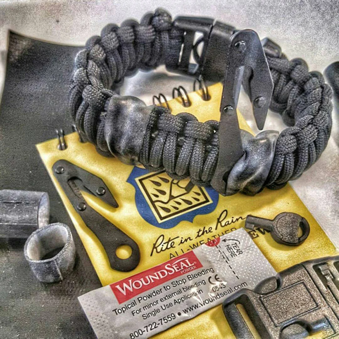First Responder Strap - Police LEO backup duty gear w/ light, cuff key, seatbelt cutter, compass. - Image 20