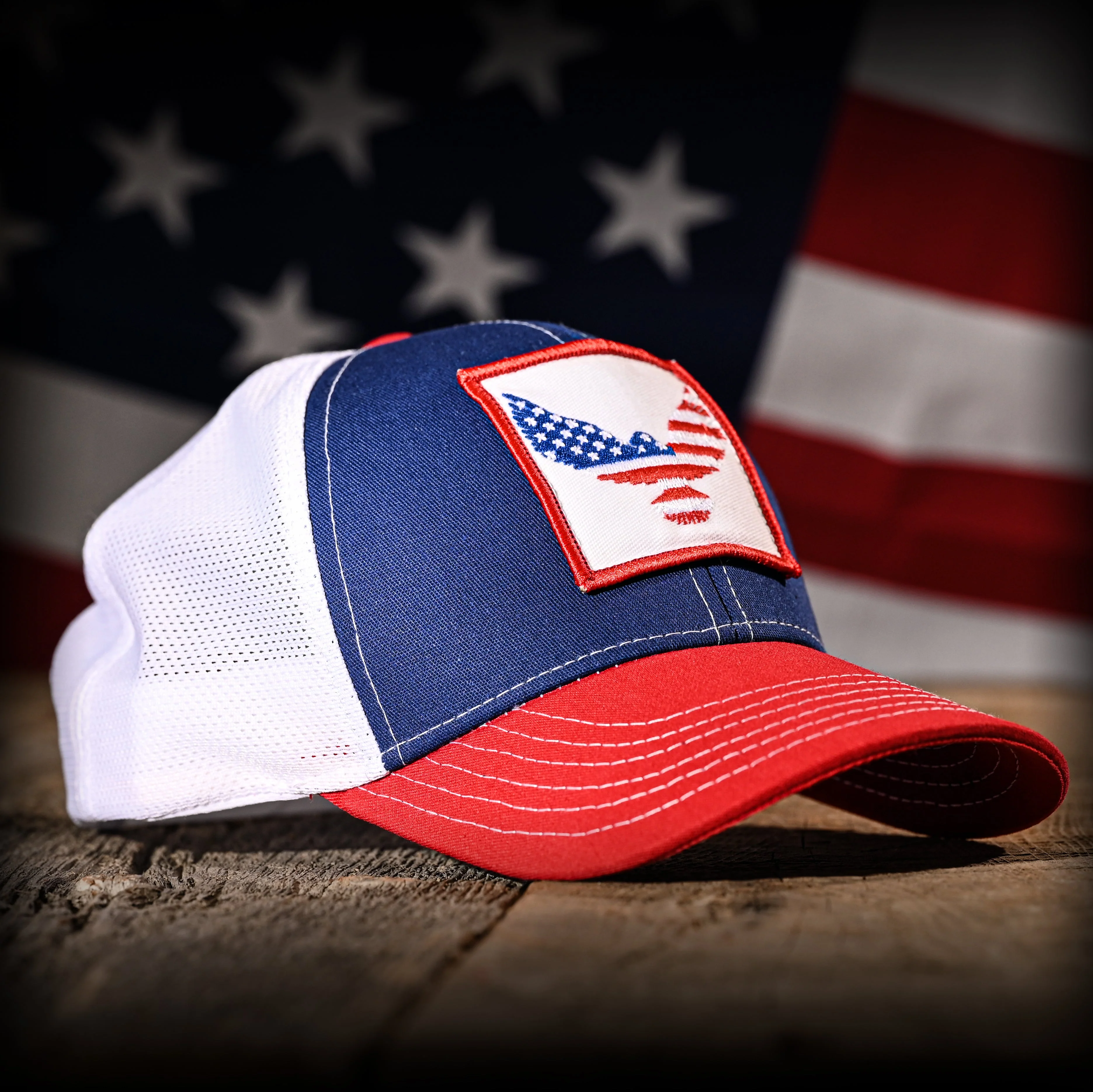 Freedom Eagle Red White & Blue Trucker Hat - Image 2