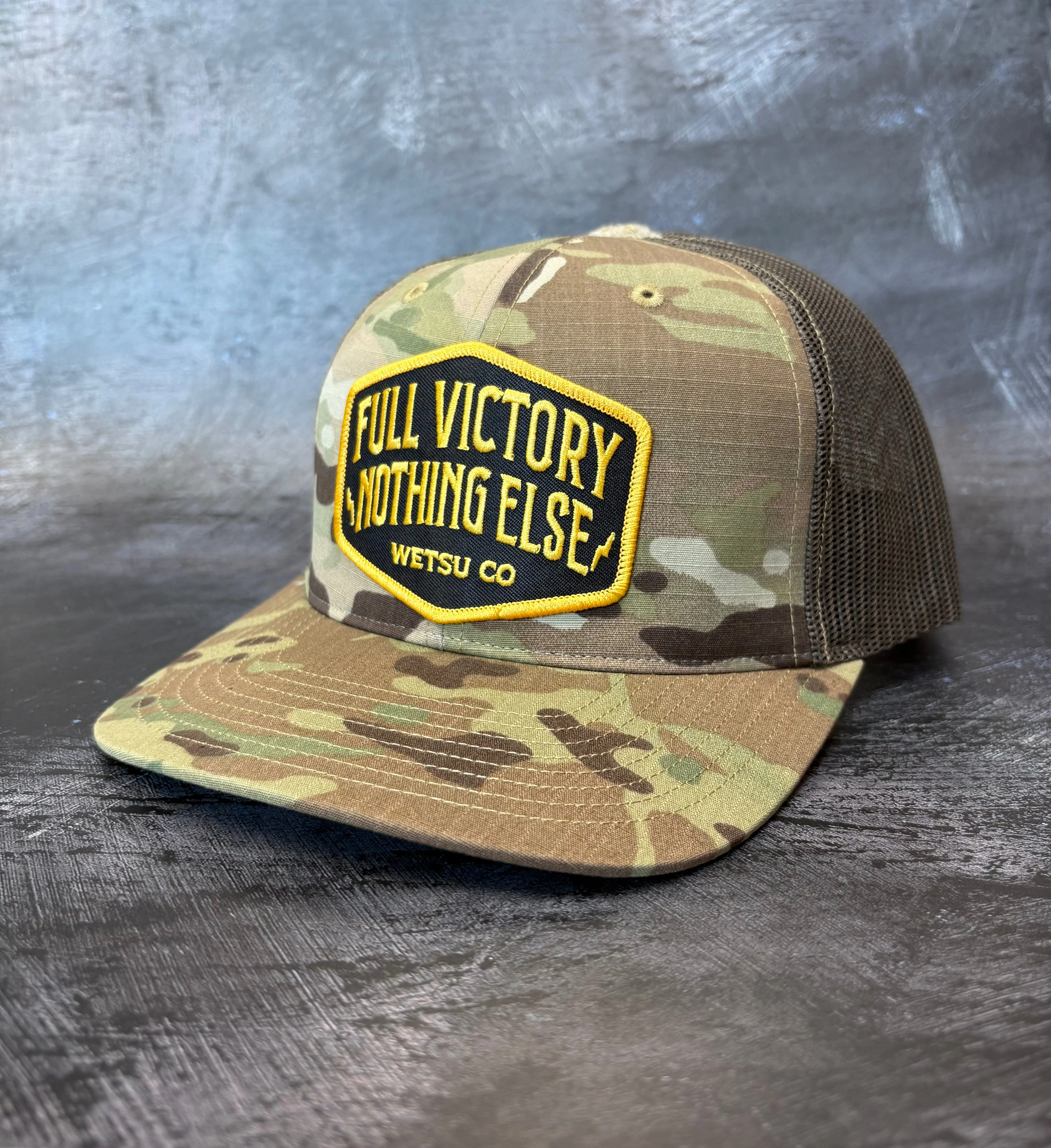Full Victory Shield Patch Trucker Hat - Image 5
