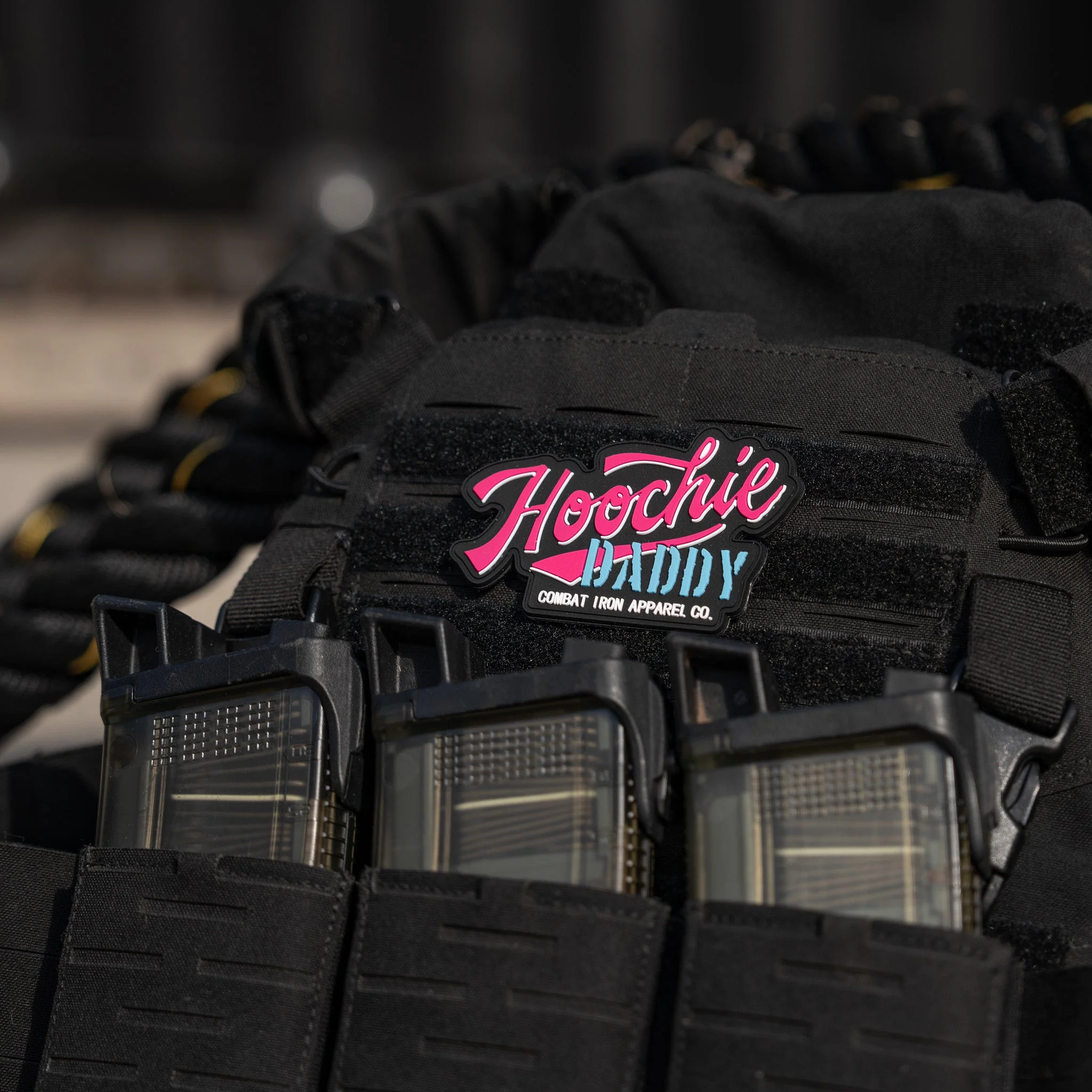 Hoochie Daddy Retro Script PVC Patch - Image 2