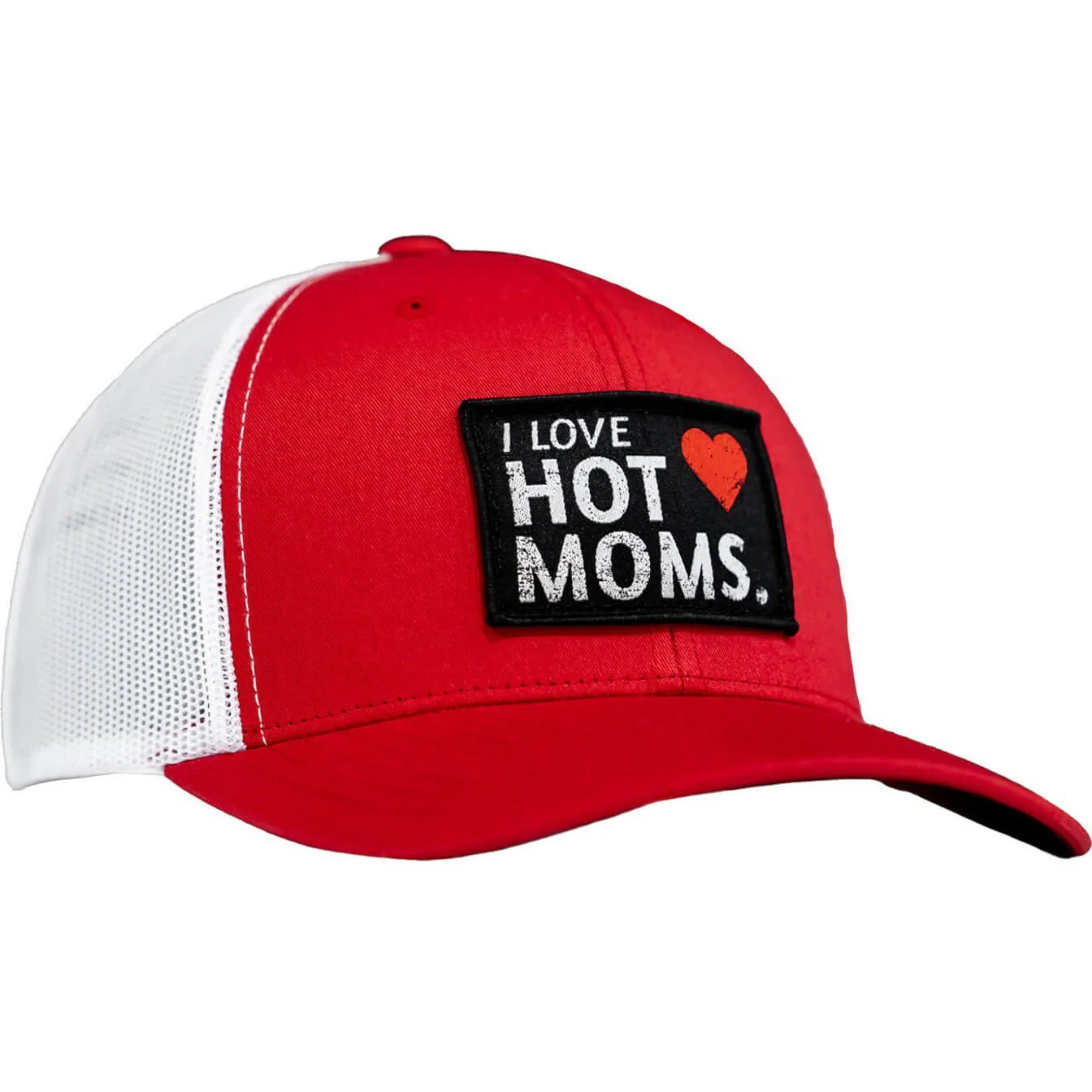 I Love Hot Mom's Patch Snapback Hat - Image 10