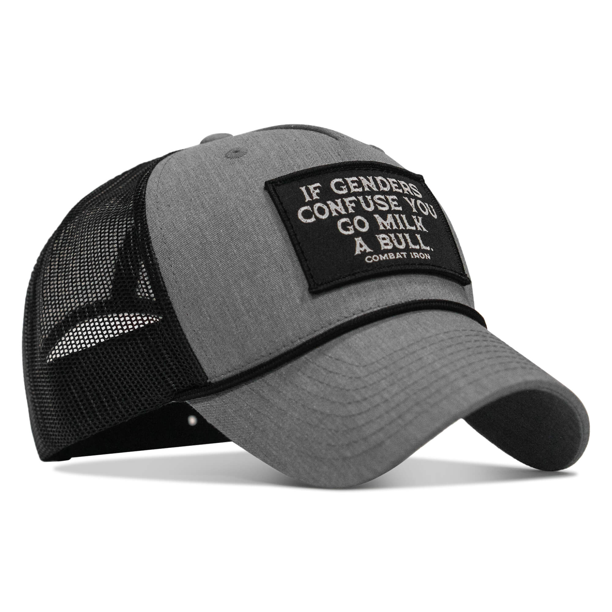 If Gender Confuses You Go Milk A Bull Patch Rope Snapback Hat - Image 11