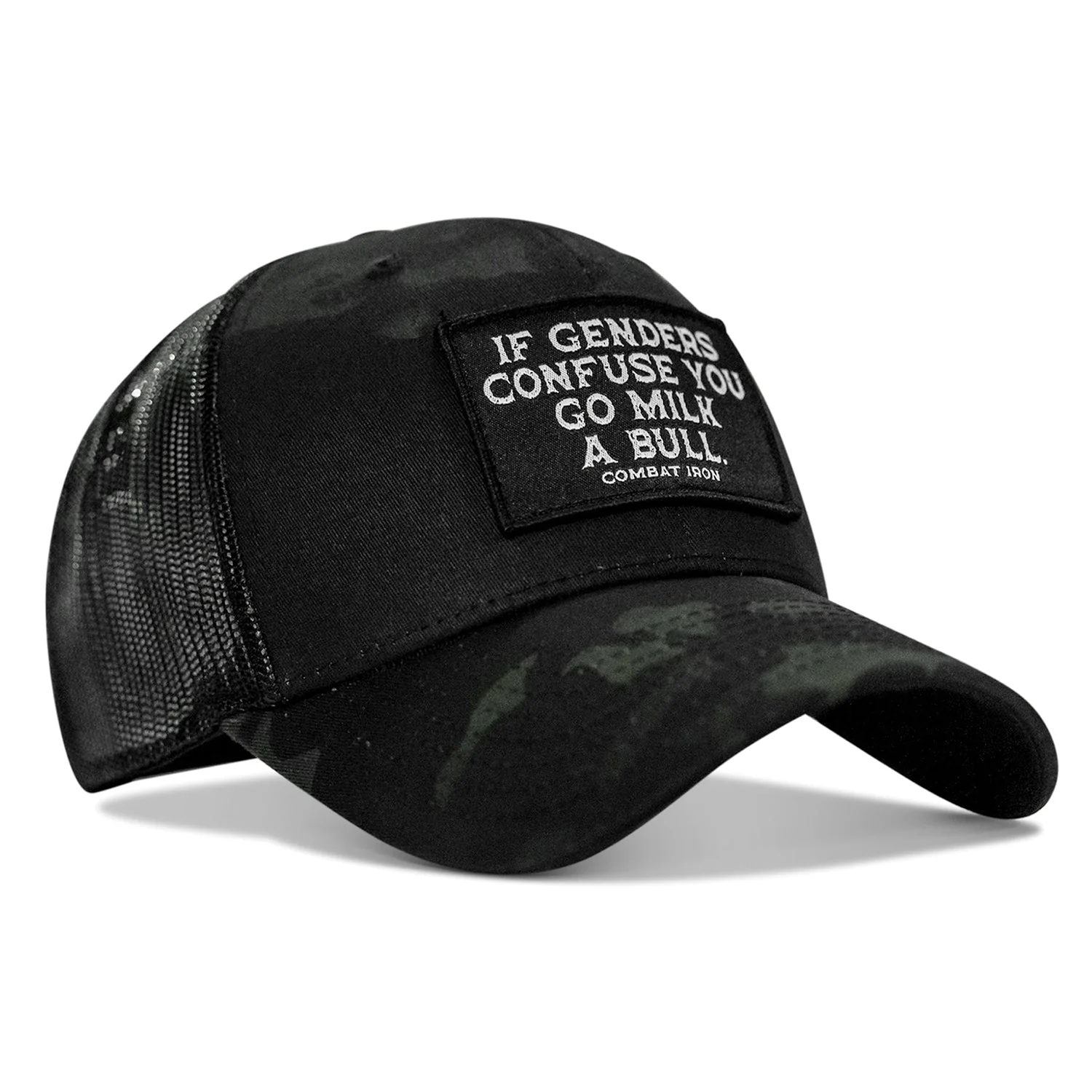 If Genders Confuse You, Go Milk A Bull Patch Snapback Hat - Image 15