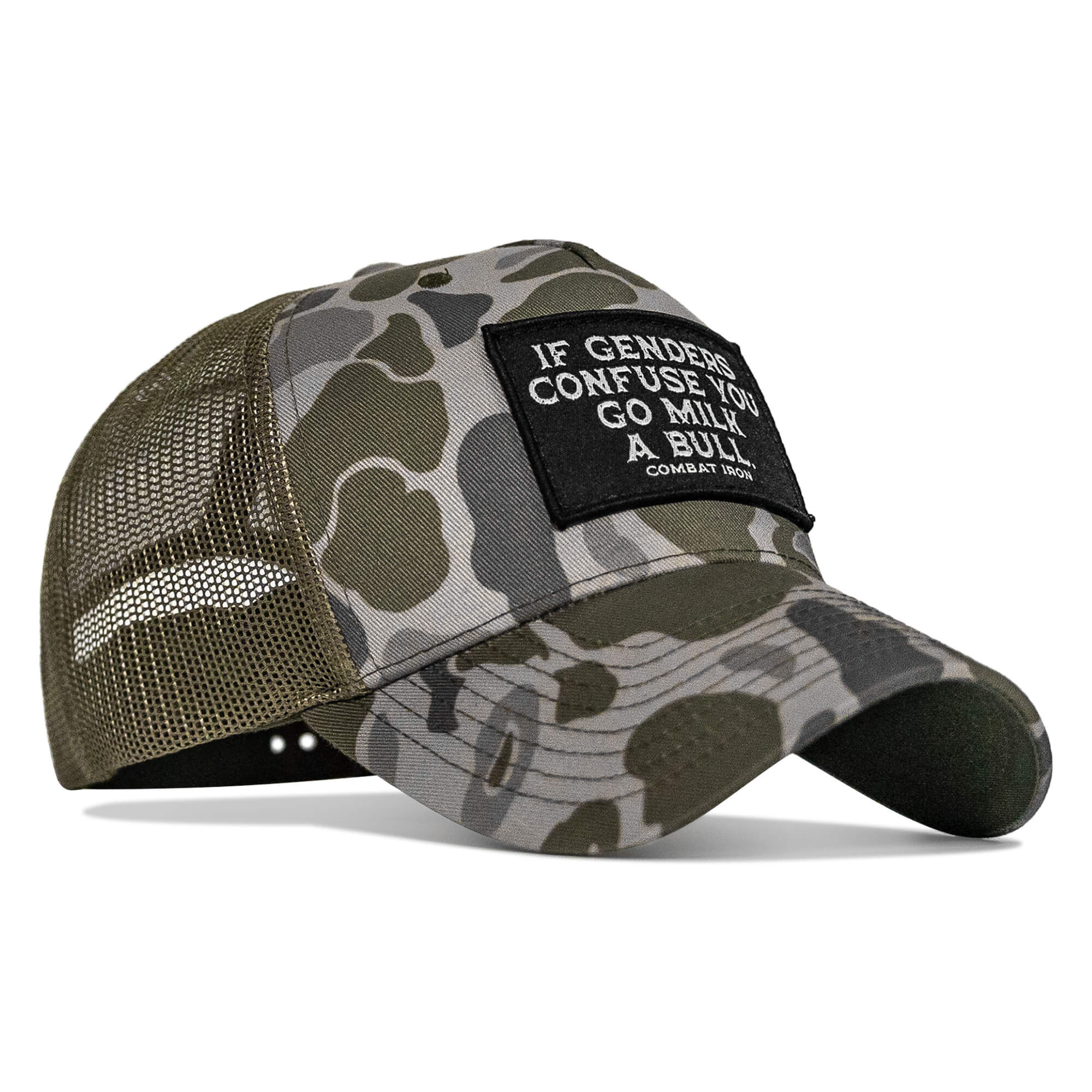 If Genders Confuse You, Go Milk A Bull Patch Snapback Hat - Image 19