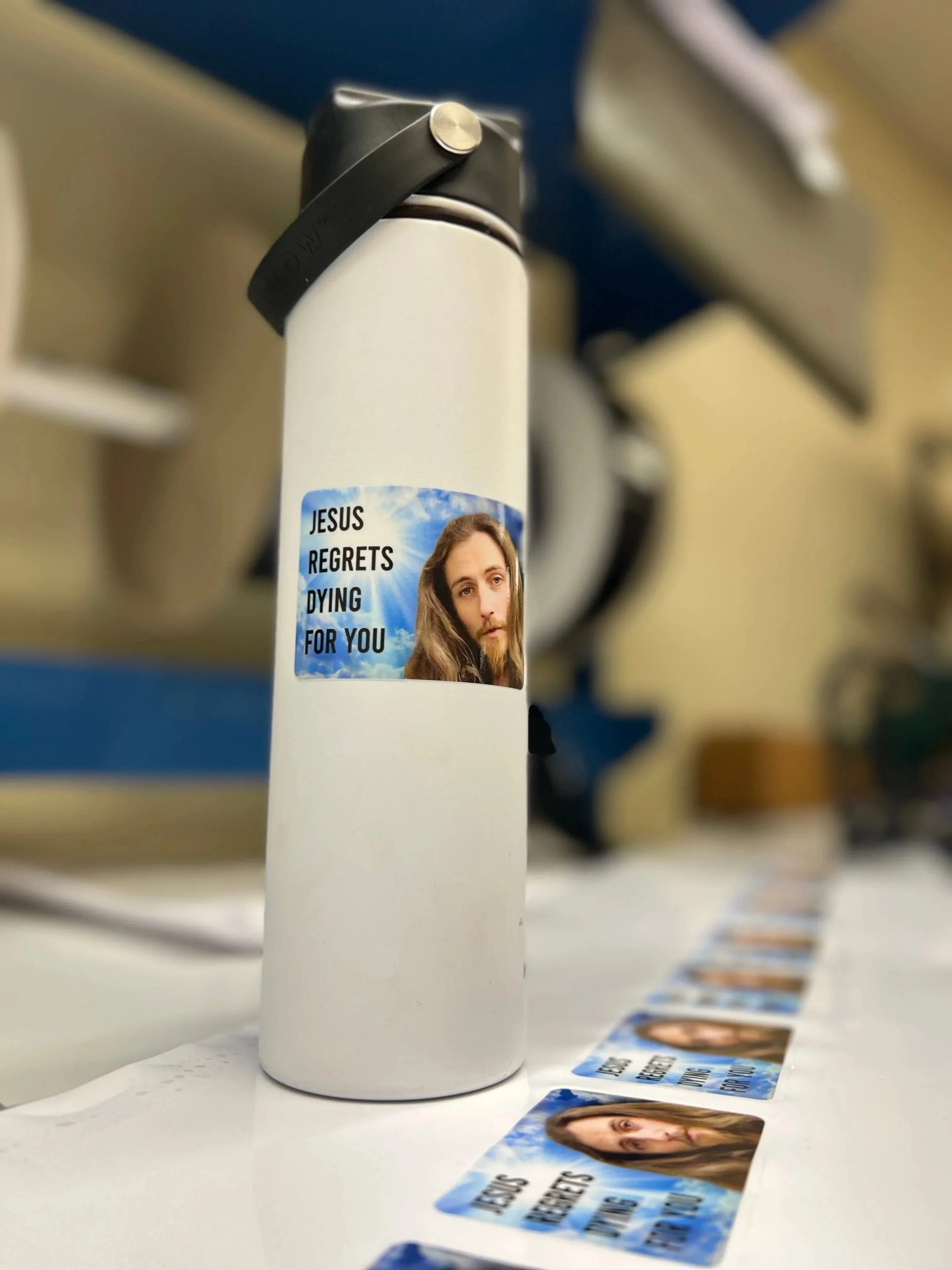 Jesus Regrets - 3 inch Sticker - Image 2