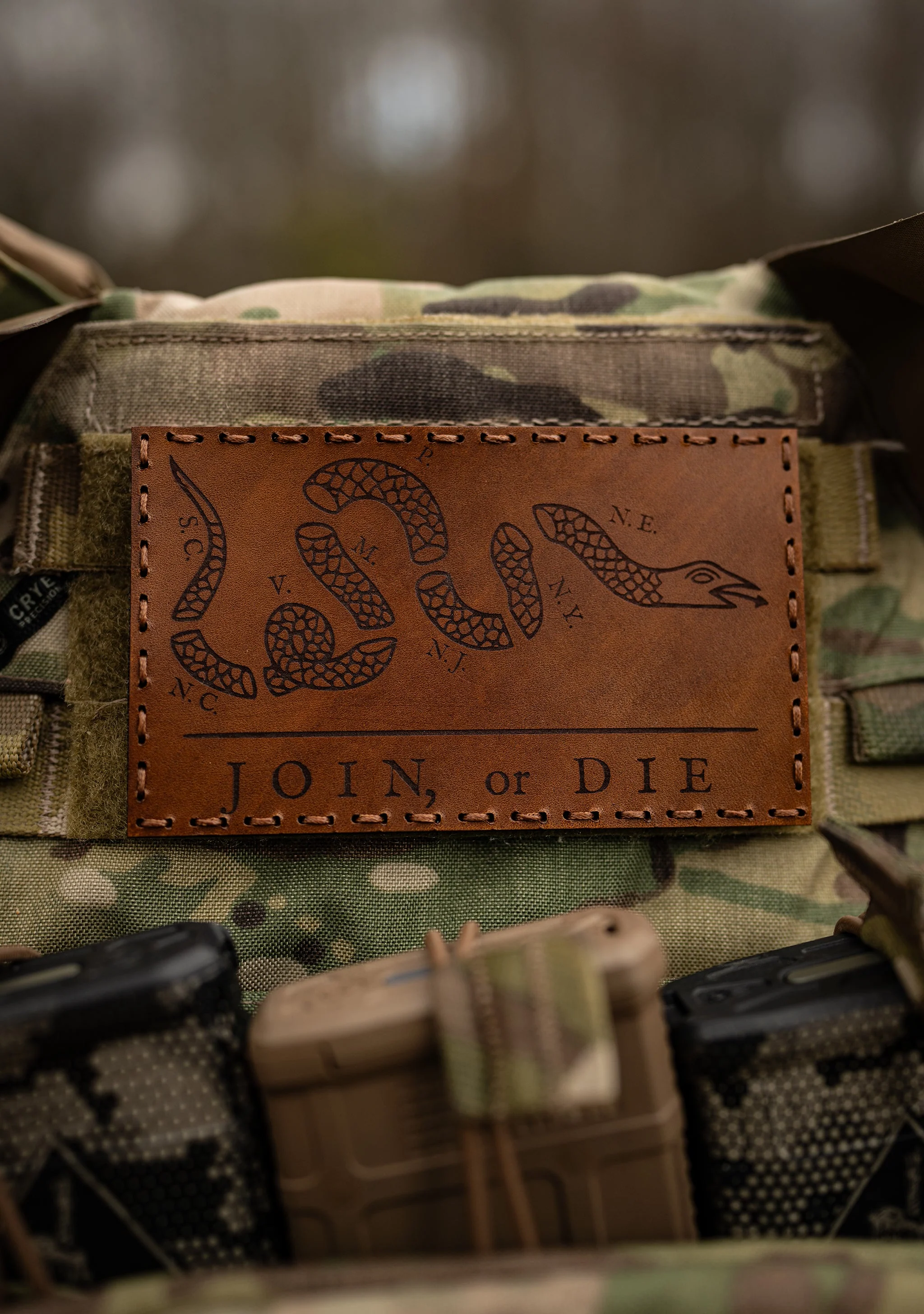 JOIN OR DIE LEATHER PATCH - Image 2