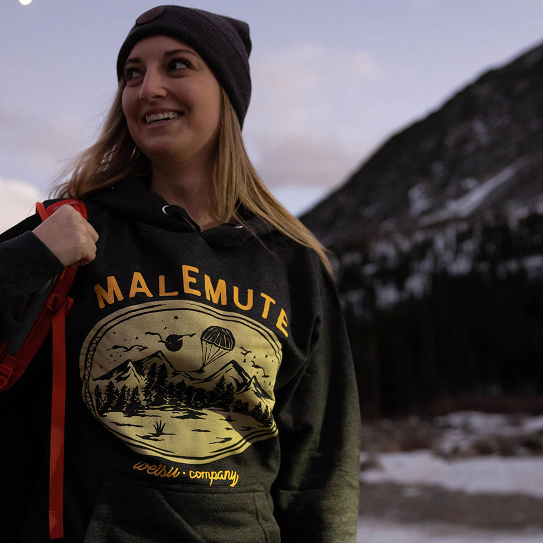 Malemute Drop Zone Midnight Grey Hoodie - Image 2
