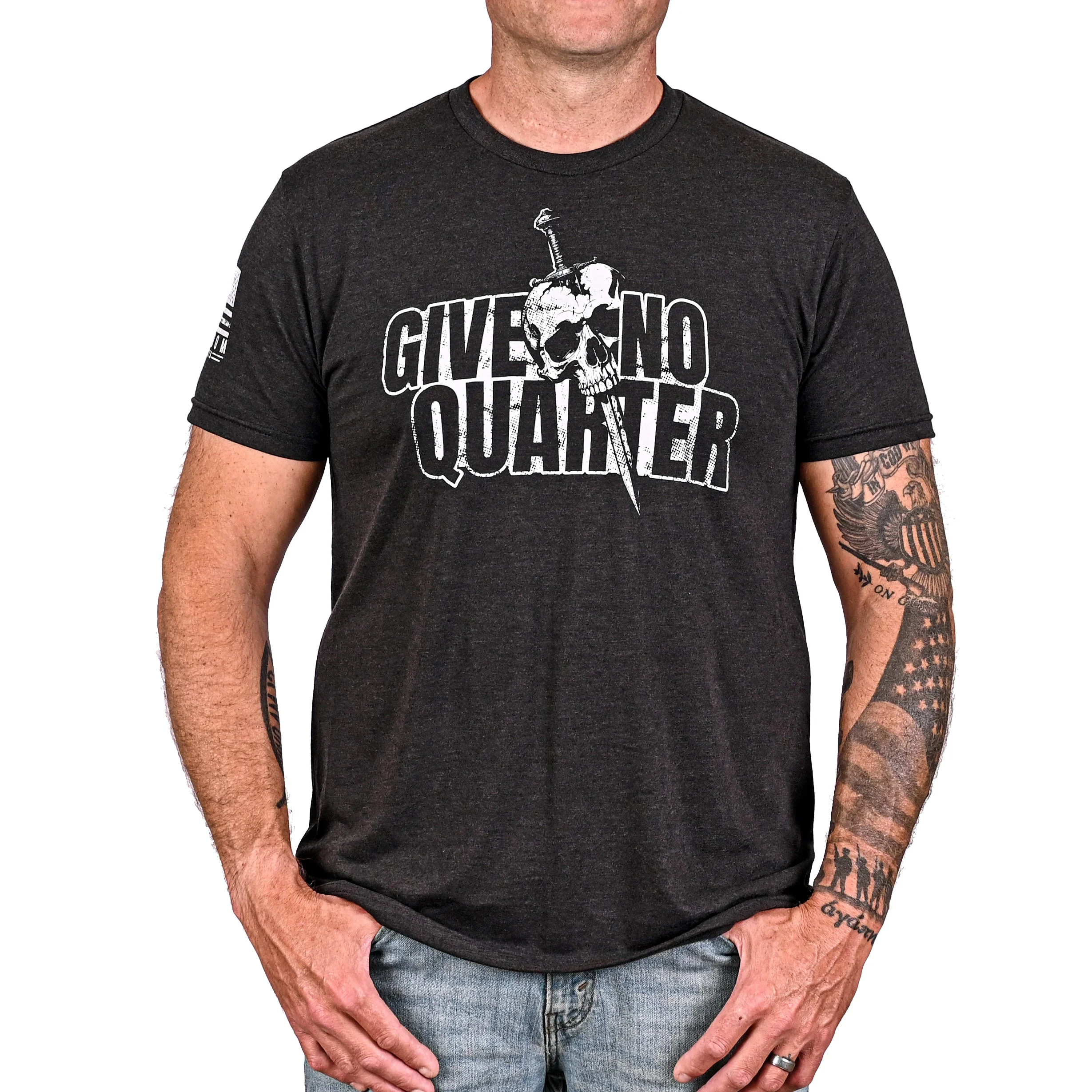 Men's Give No Quarter Patriotic T-Shirt - Image 7