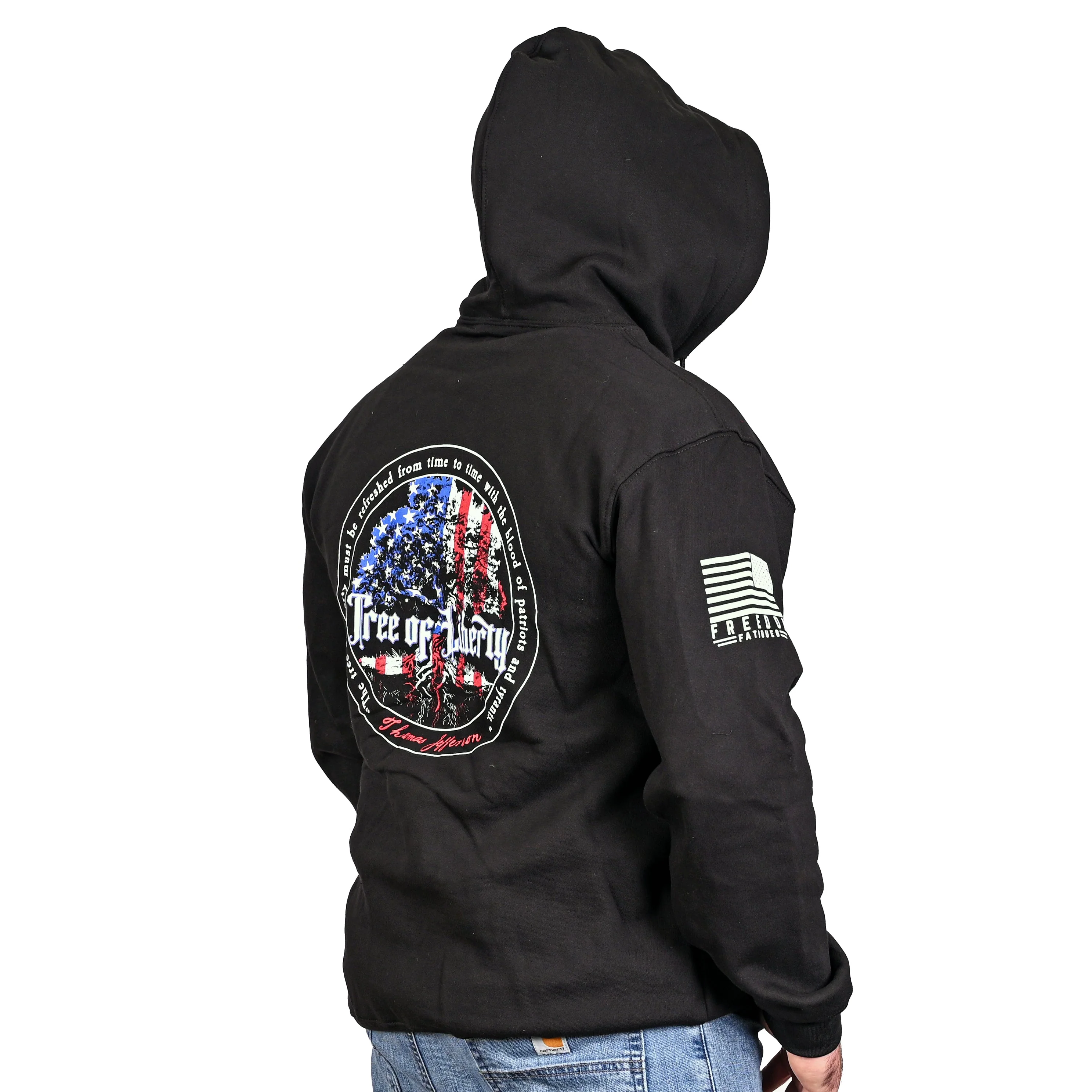 Men's Heavyweight Oversized Tree of Liberty Patriotic Hoodie - Image 2