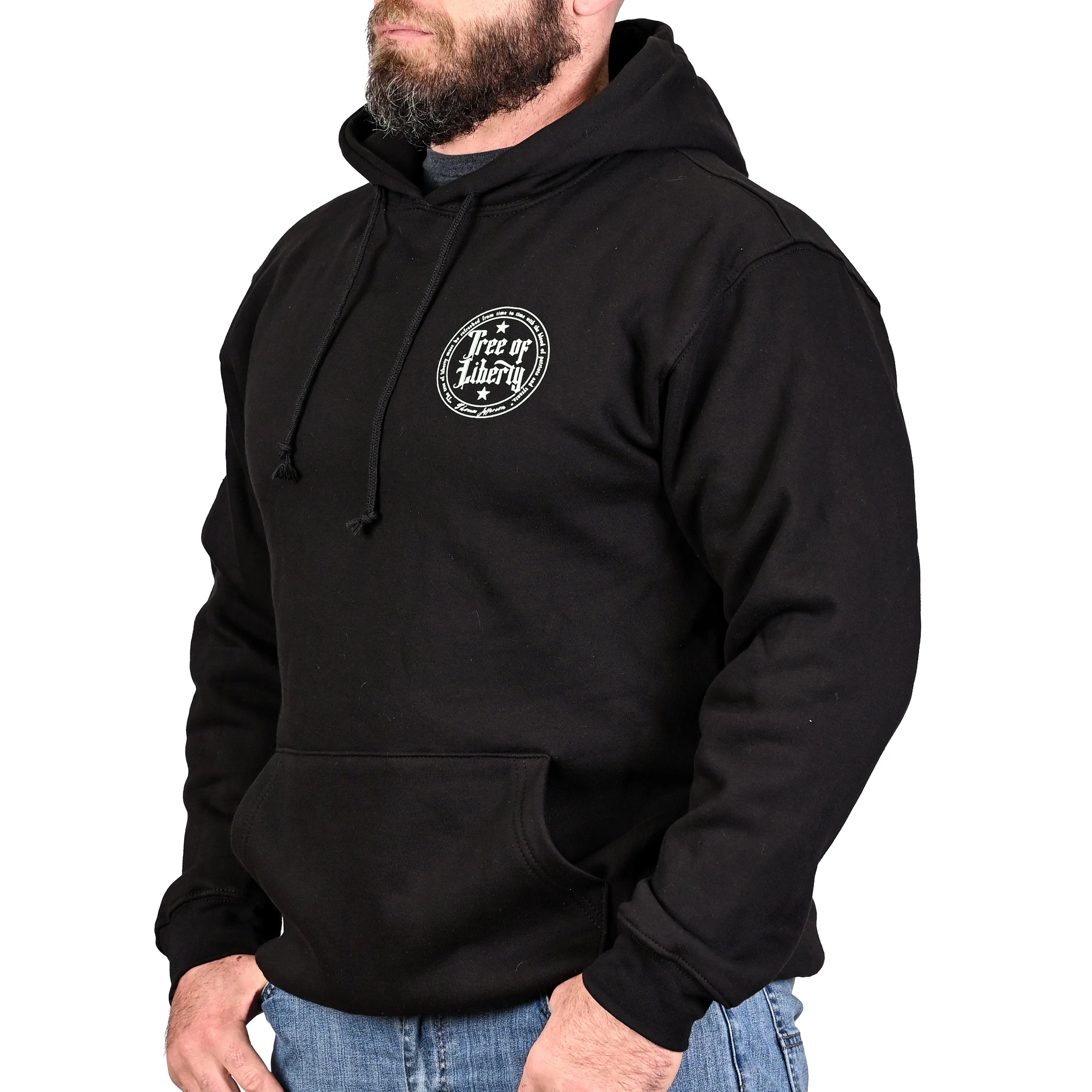 Men's Heavyweight Oversized Tree of Liberty Patriotic Hoodie - Image 3