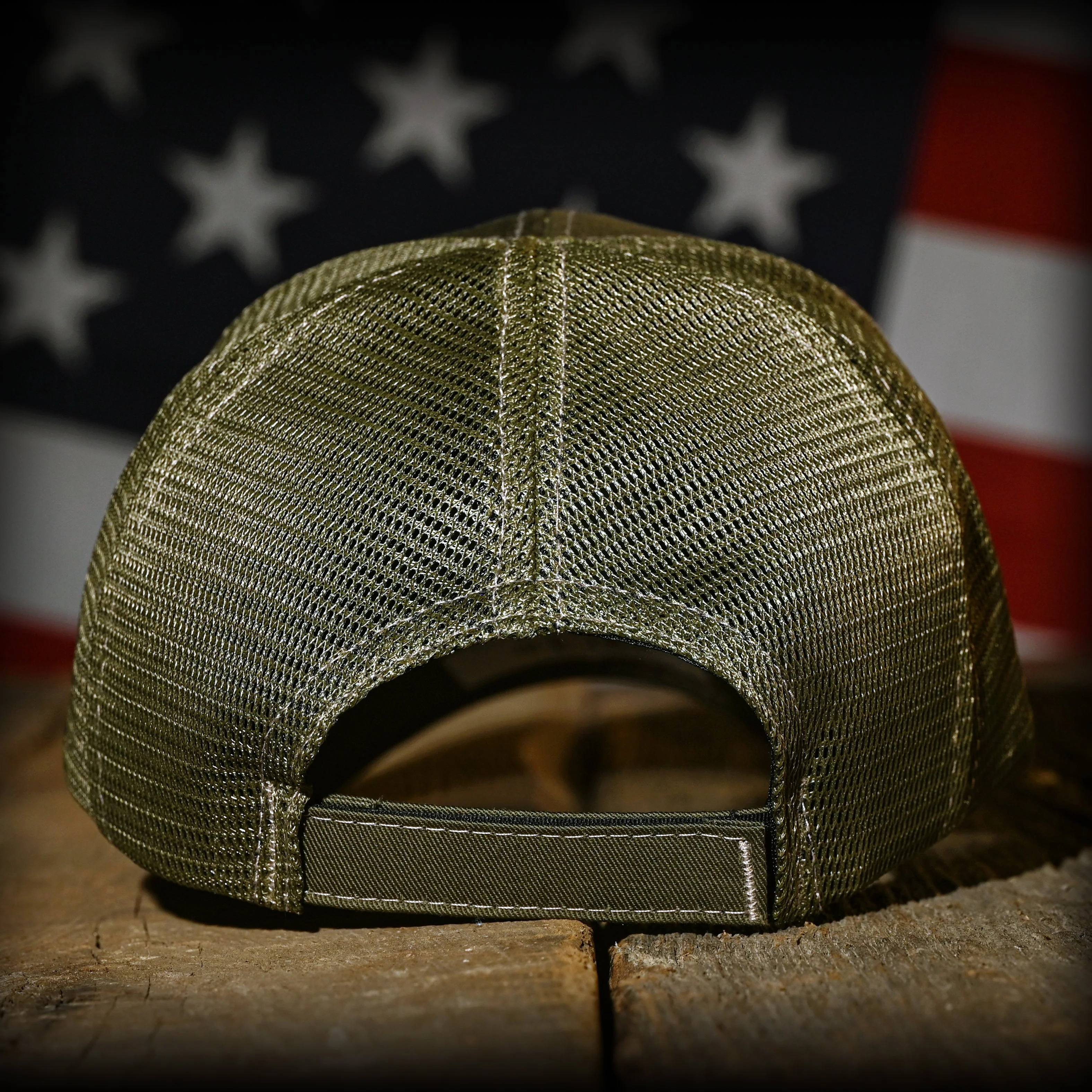 MultiCam Flag Patch OD Green Ball Cap - Image 5