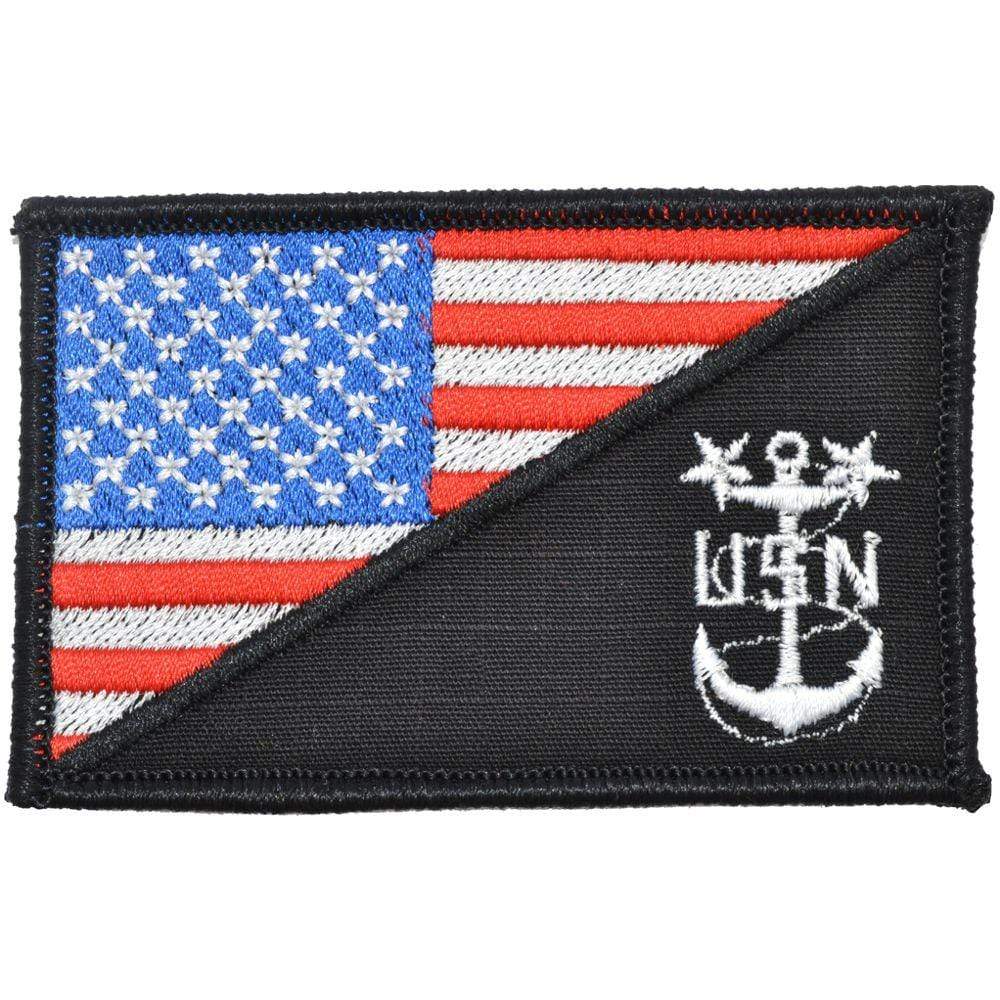NAVY MCPO MASTER CHIEF PETTY OFFICER USA FLAG TACTICAL PATCH