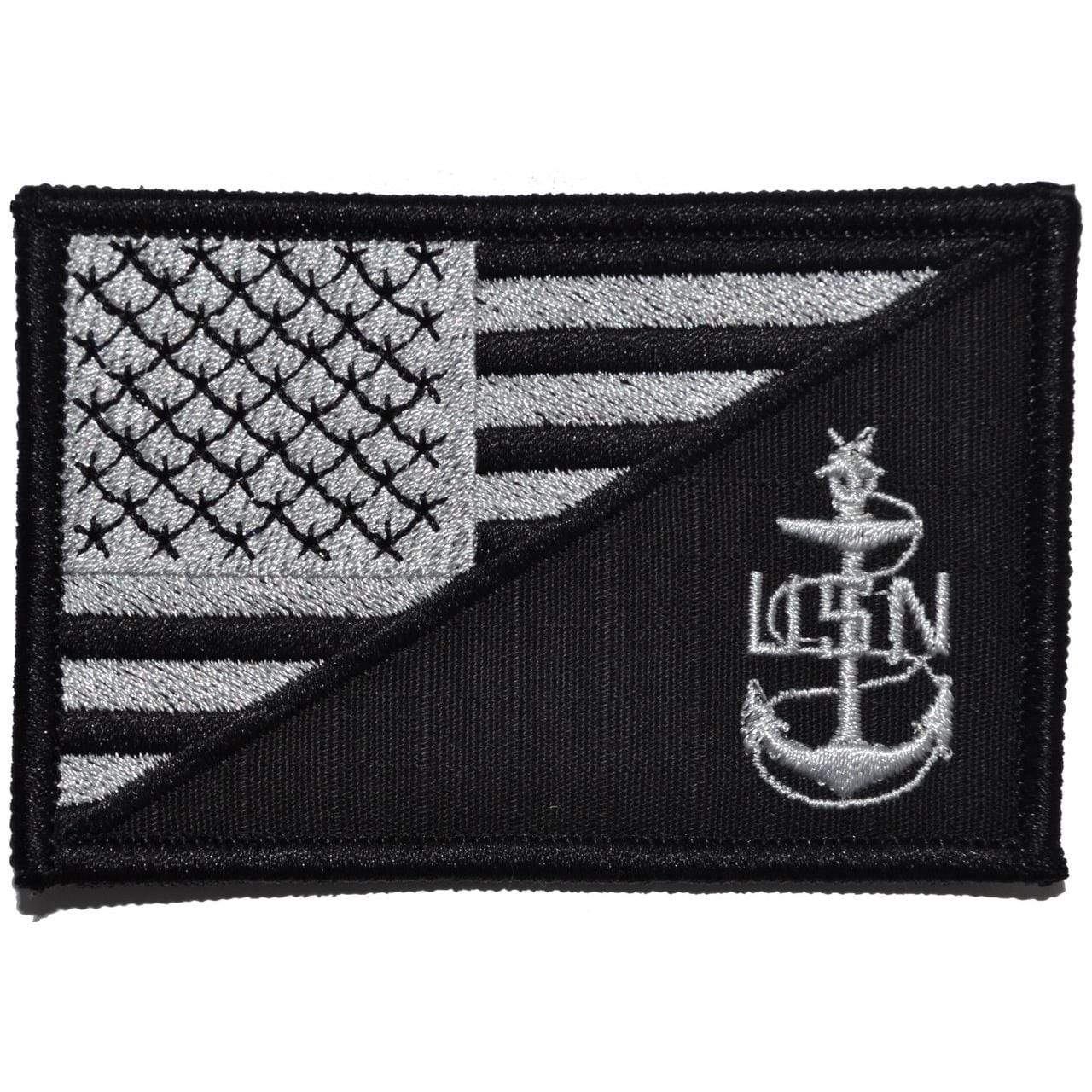 NAVY SCPO SENIOR CHIEF PETTY OFFICER USA FLAG TACTICAL PATCH - Image 2