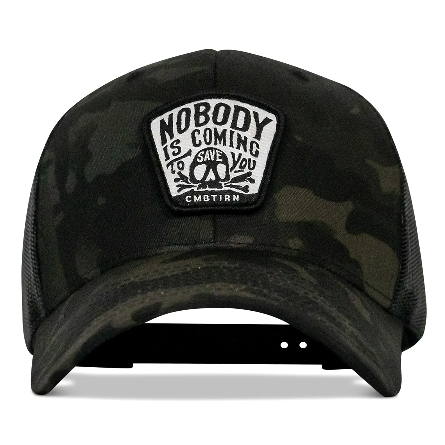 Nobody Is Coming To Save You Skull Patch Snapback Hat - Image 15