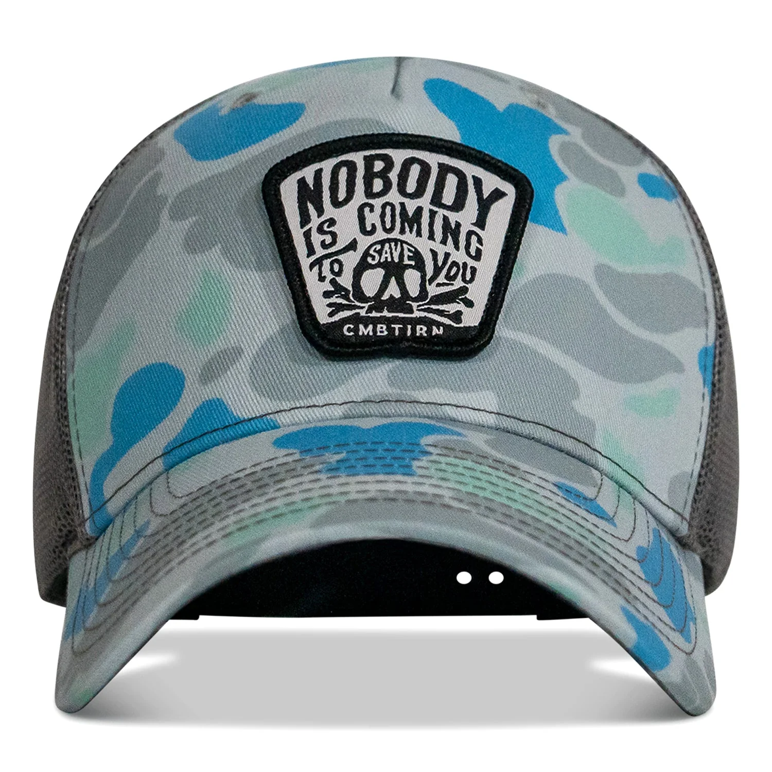 Nobody Is Coming To Save You Skull Patch Snapback Hat - Image 5
