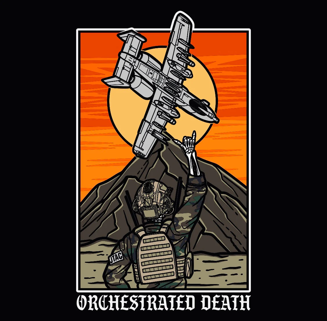 "ORCHESTRATED DEATH" TEE (MIL GREEN) - Image 3