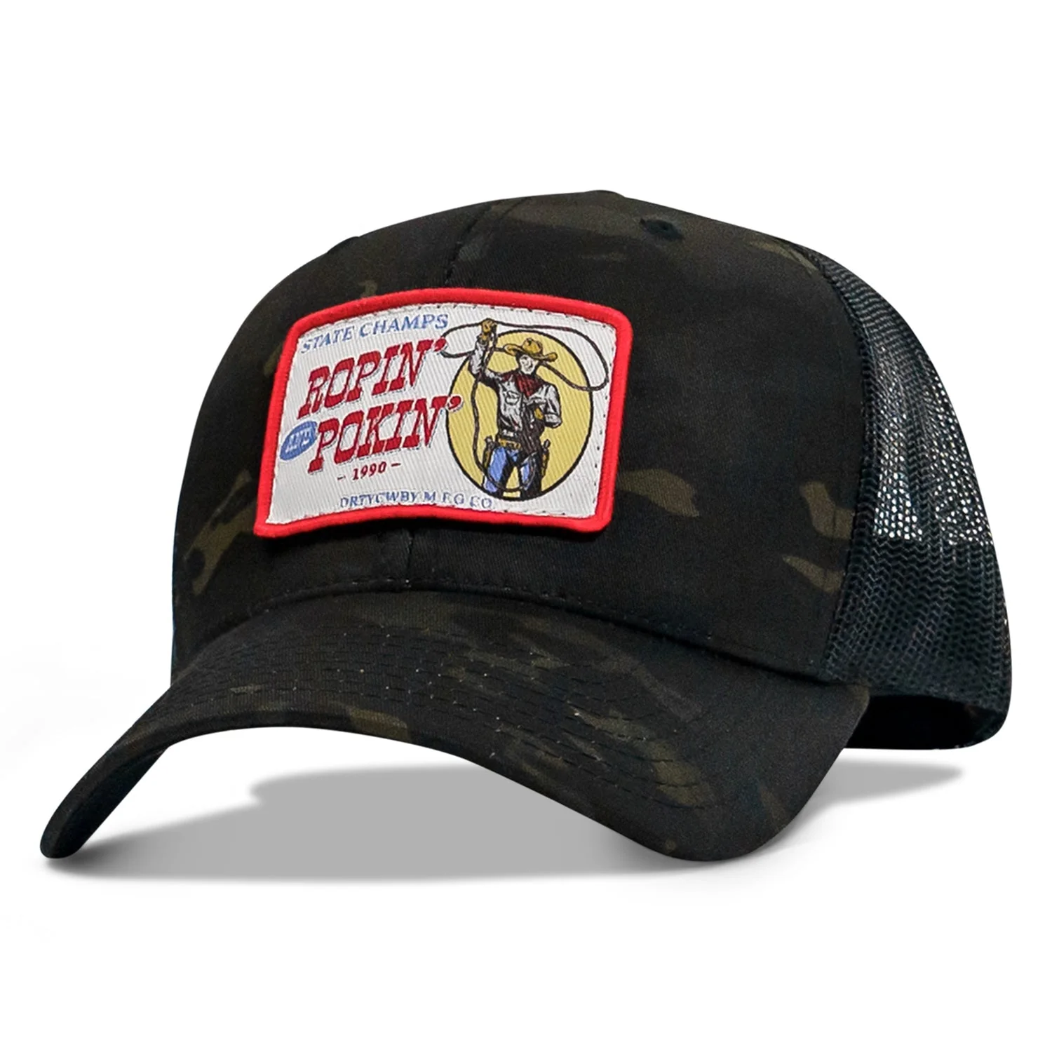 Ropin' and Pokin' Dirty Cowboys Patch SnapBack Hat - Image 12
