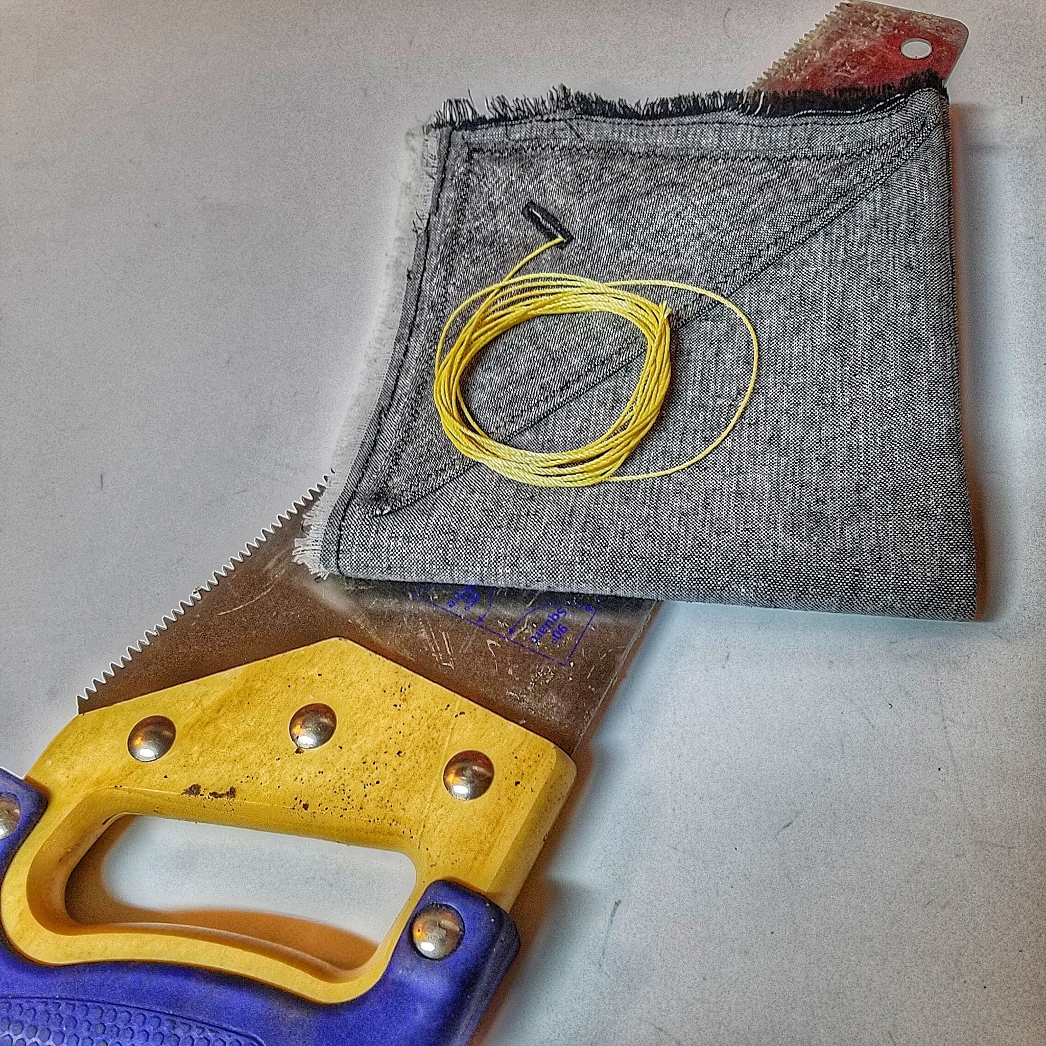 Saw Shemagh: Firestarter sewn button, built-in Kevlar Utility Saw, Fire Tinder border. - Image 13