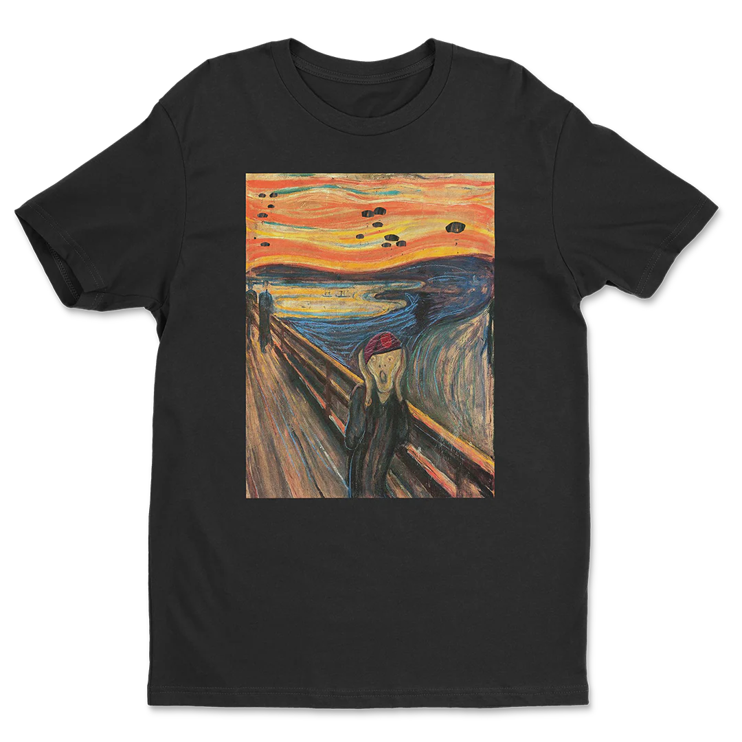 Screaming Airborne Man Athletic Shirt