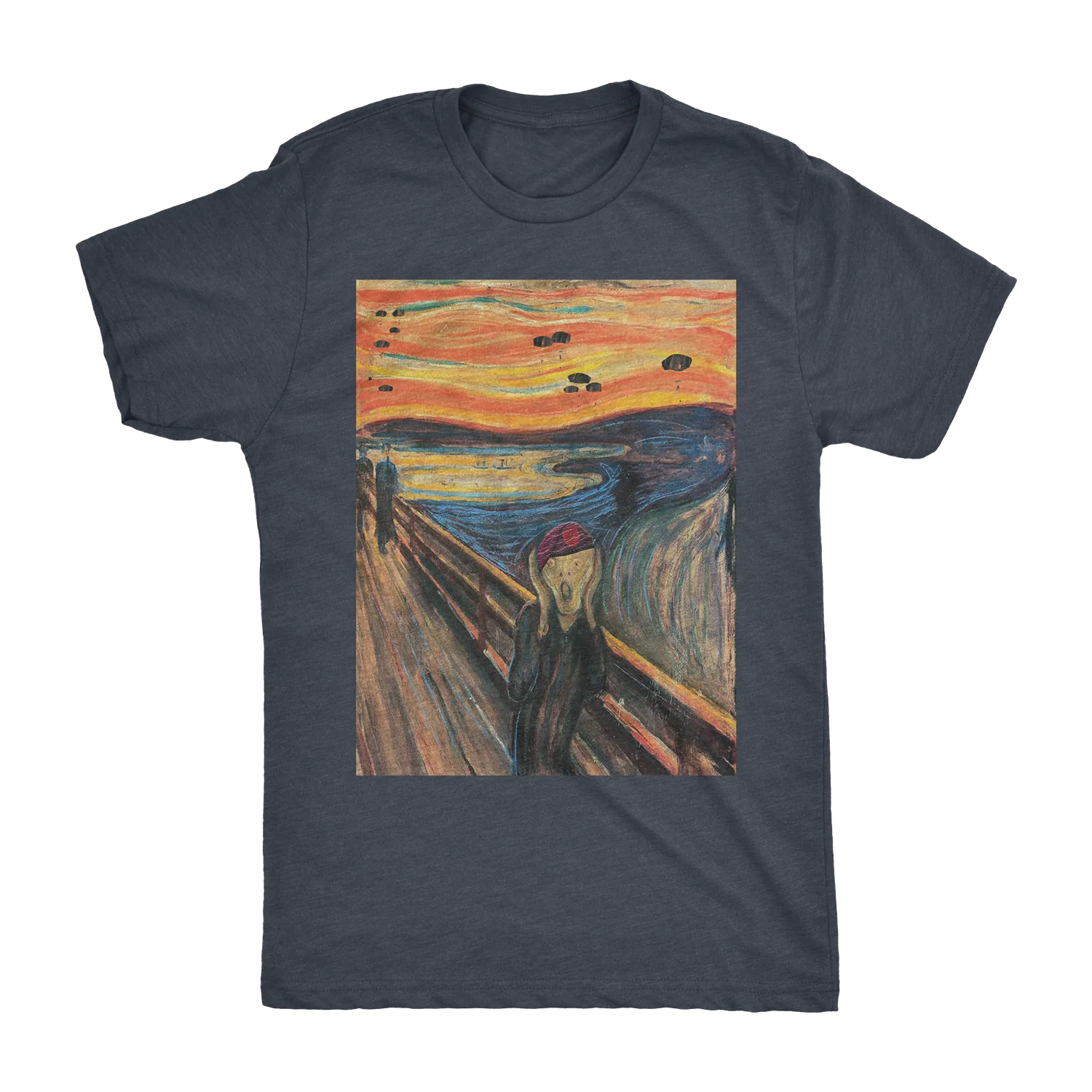 Screaming Airborne Man Athletic Shirt - Image 5