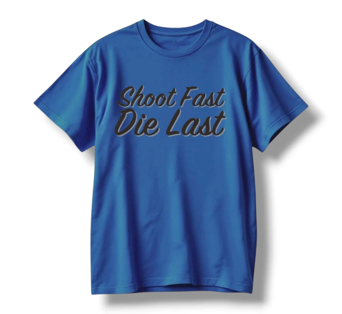 “SHOOT FAST” TEE (COOL BLUE)
