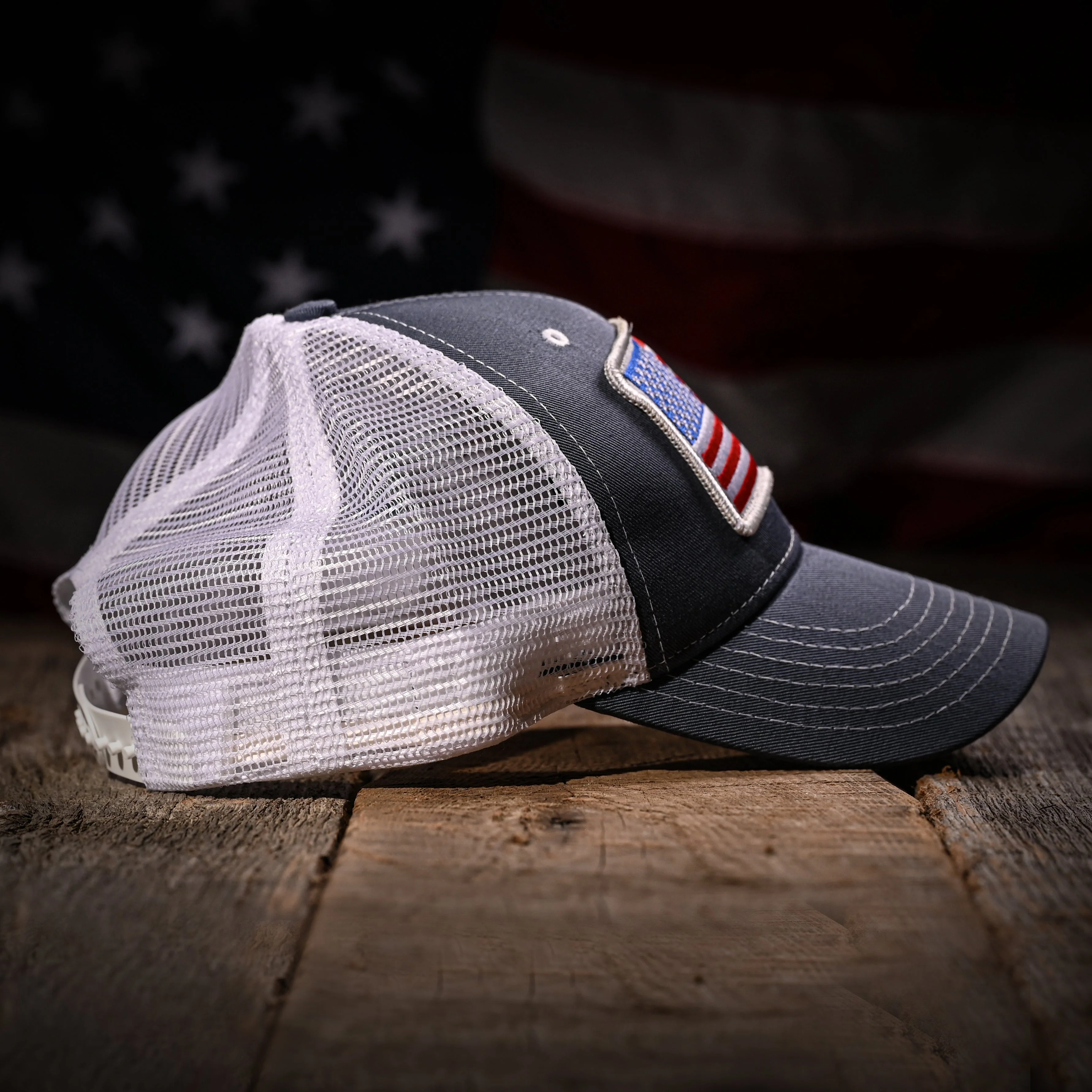Slate & White Mesh-Back Trucker Hat - Image 3