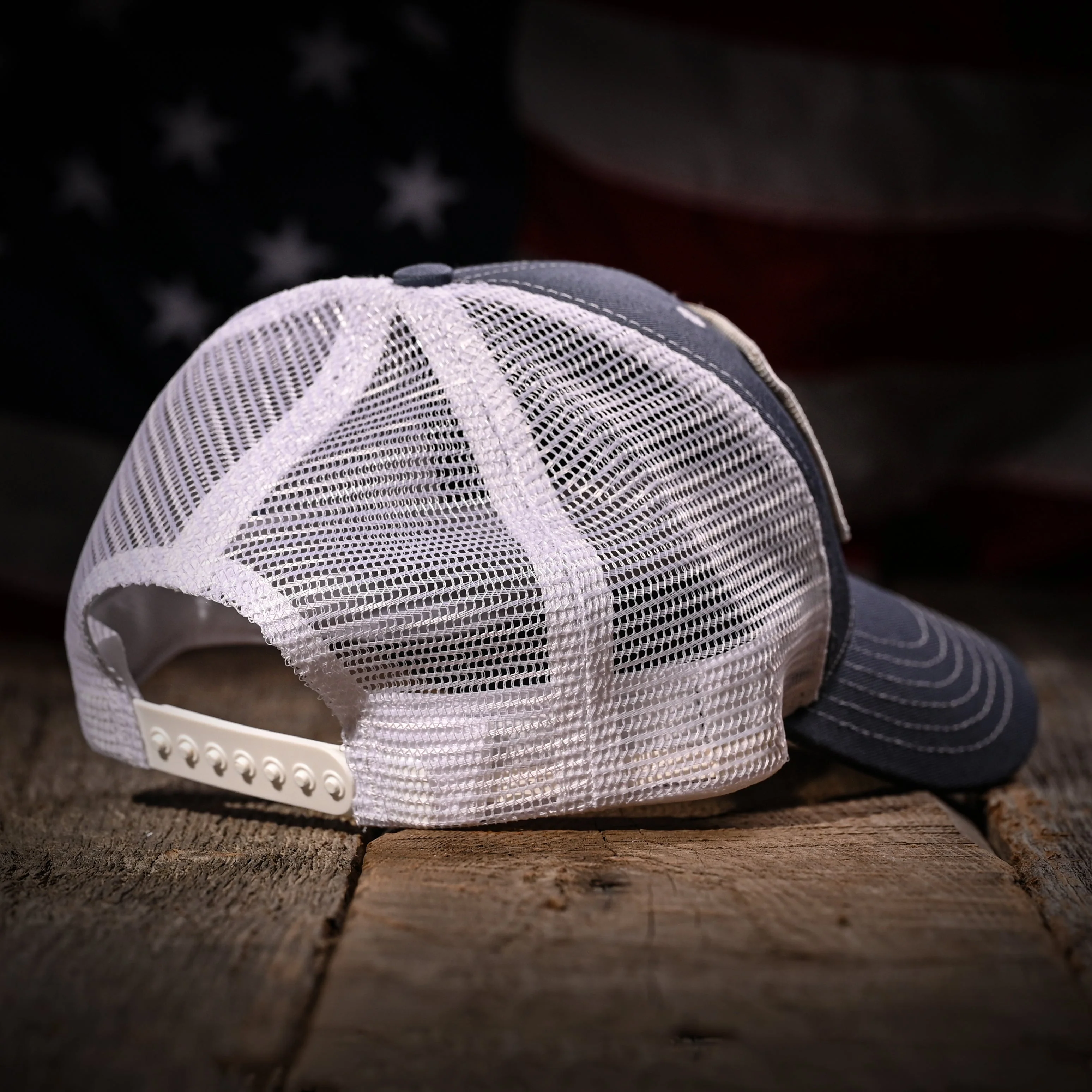 Slate & White Mesh-Back Trucker Hat - Image 4