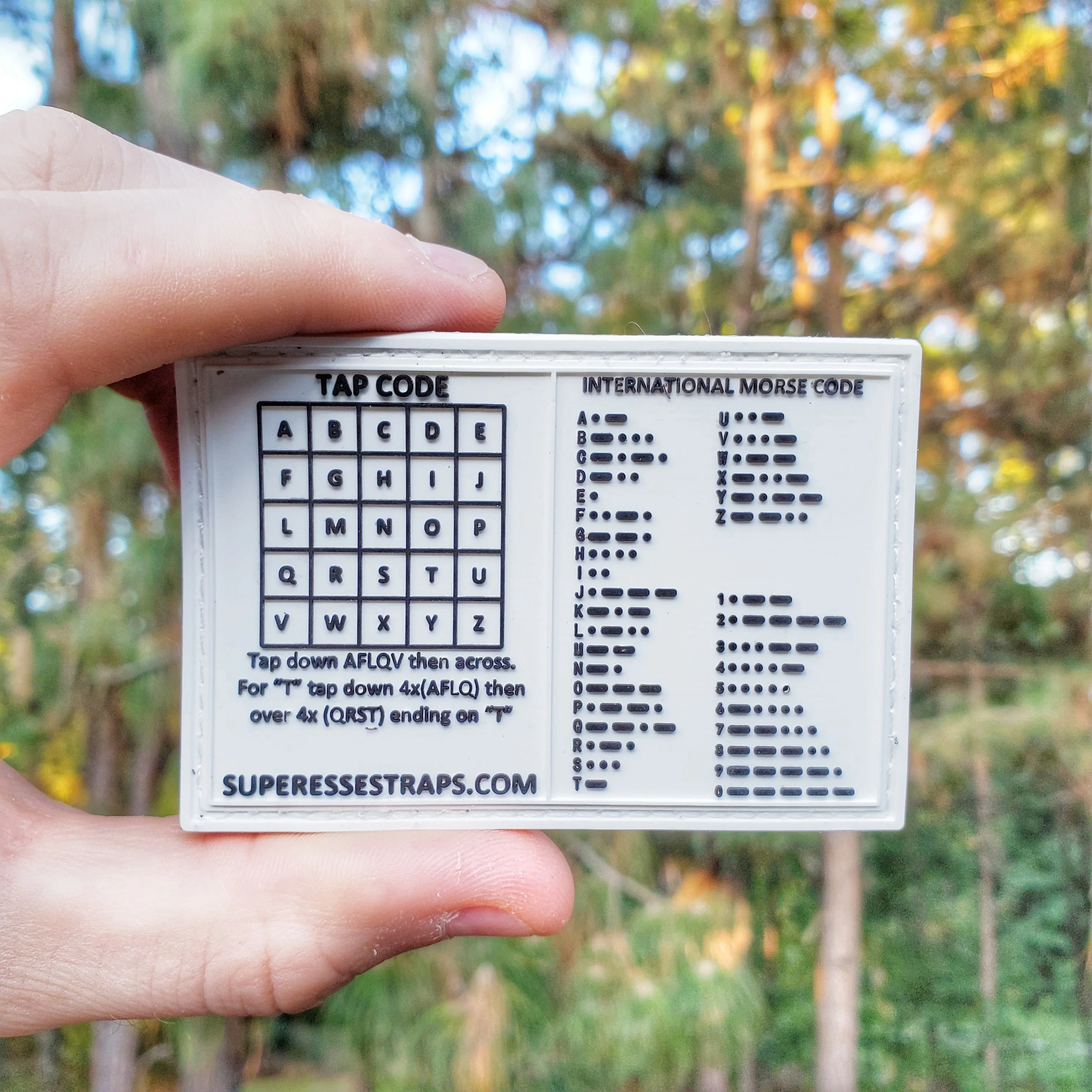 Storage Pocket Patch: Morse and Tap Code - Image 4
