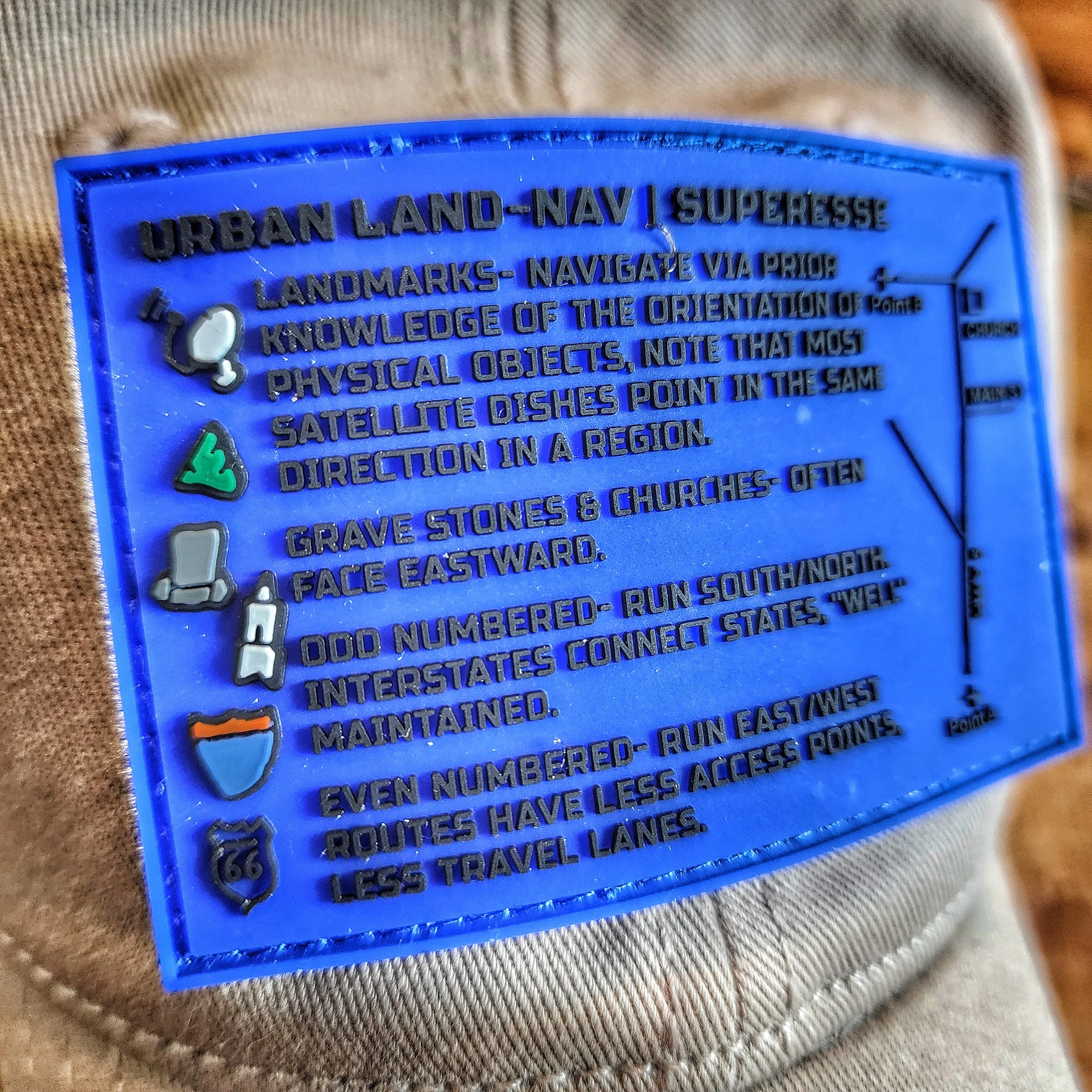 Storage Pocket Patch - Urban Land-Nav w/ Strip Map Diagram and Contingency Navigation Tactics - Image 12