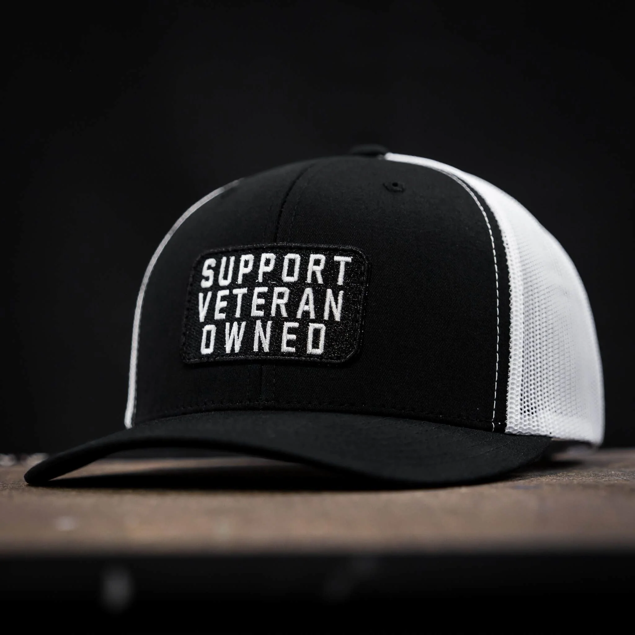 Support Veteran Owned Patch Mid-Profile Mesh Snapback - Image 19