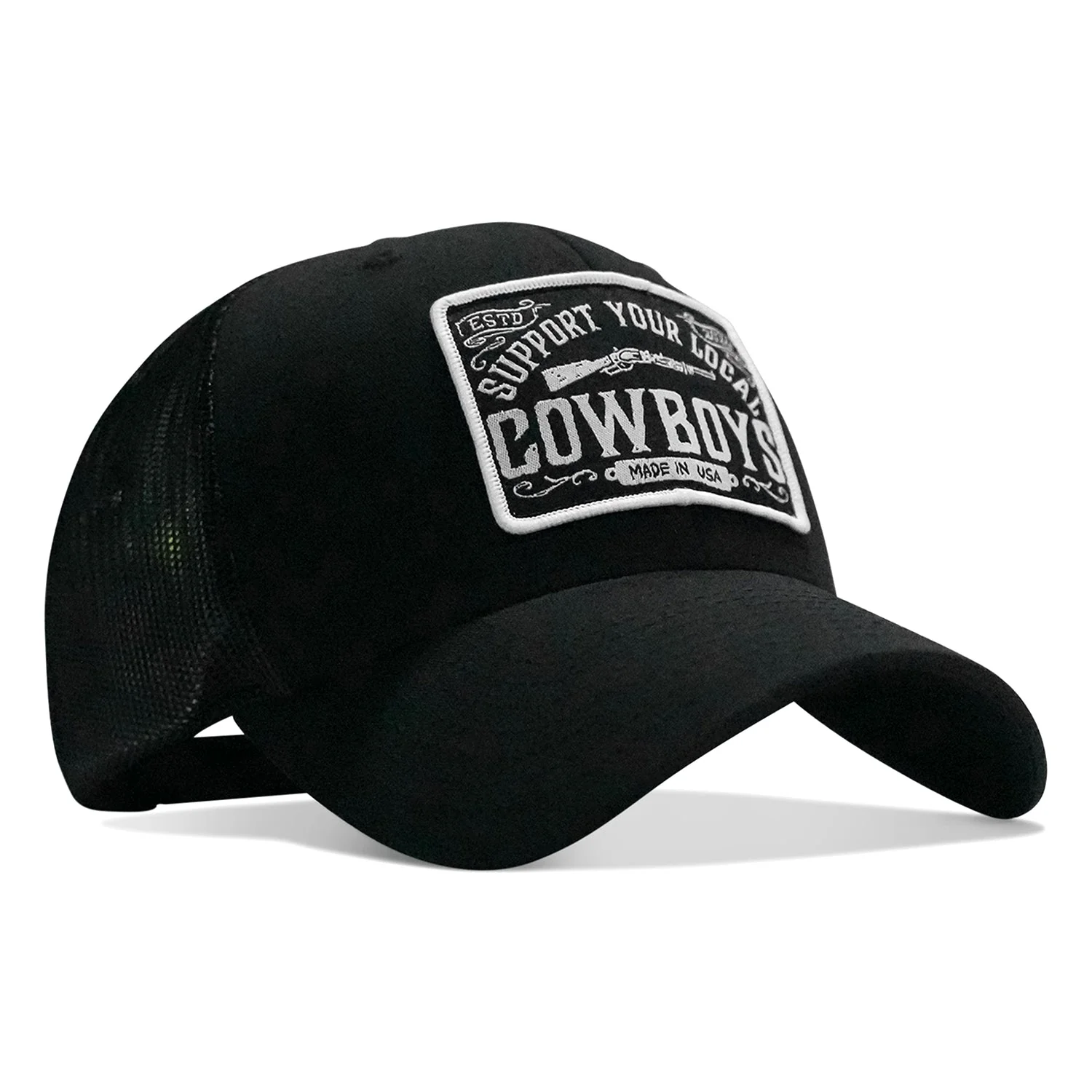 Support Your Local Cowboys Patch Snapback Hat - Image 5