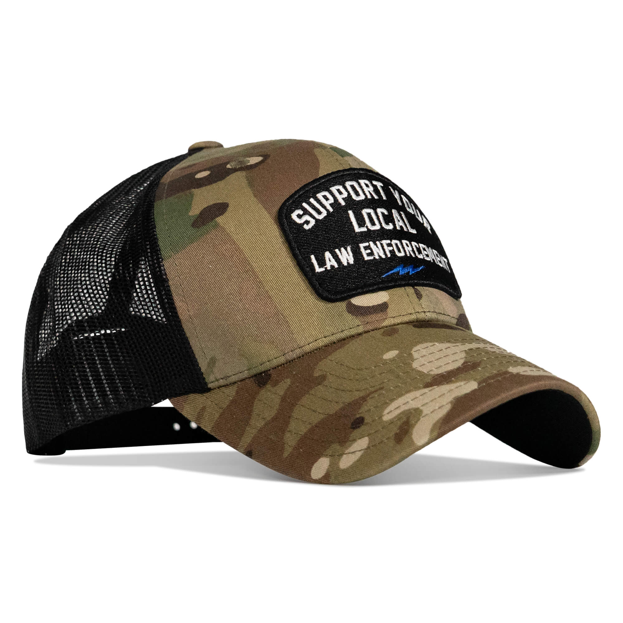 Support Your Local Law Enforcement Mid-Profile Snapback Hat - Image 8